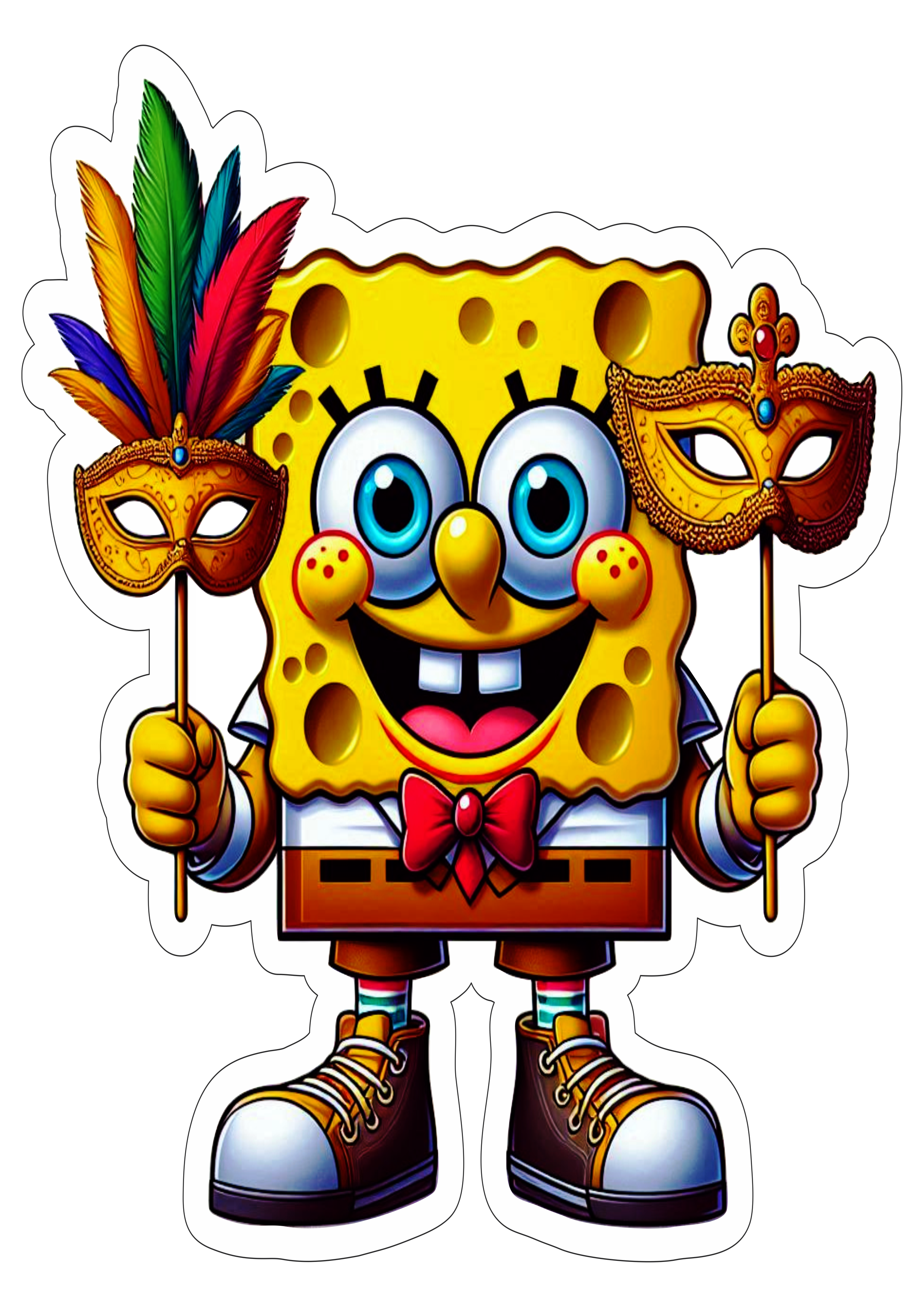 Carnaval 2025 imagens legais bob esponja calça quadrada festa infantil decoração desengo simples artigos personalizados arte png