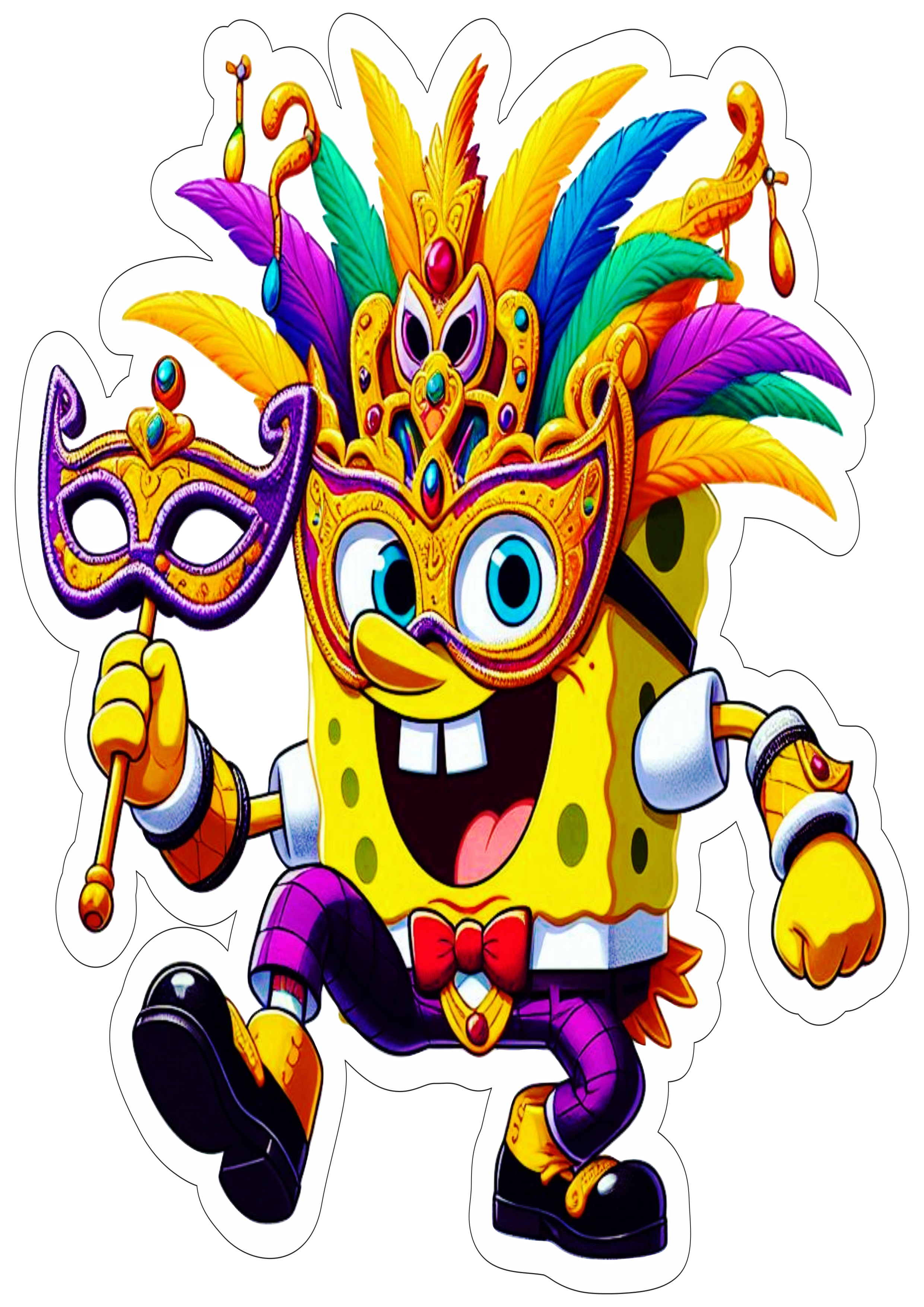 Carnaval 2025 imagens legais bob esponja calça quadrada festa infantil decoração desengo simples artigos personalizados fantasia png