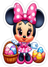 desenhos de páscoa minnie mouse cartoon1