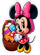 desenhos de páscoa minnie mouse cartoon2