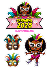 topo de bolo aniversário carnaval1