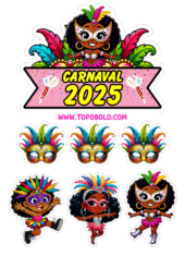 topo de bolo aniversário carnaval2