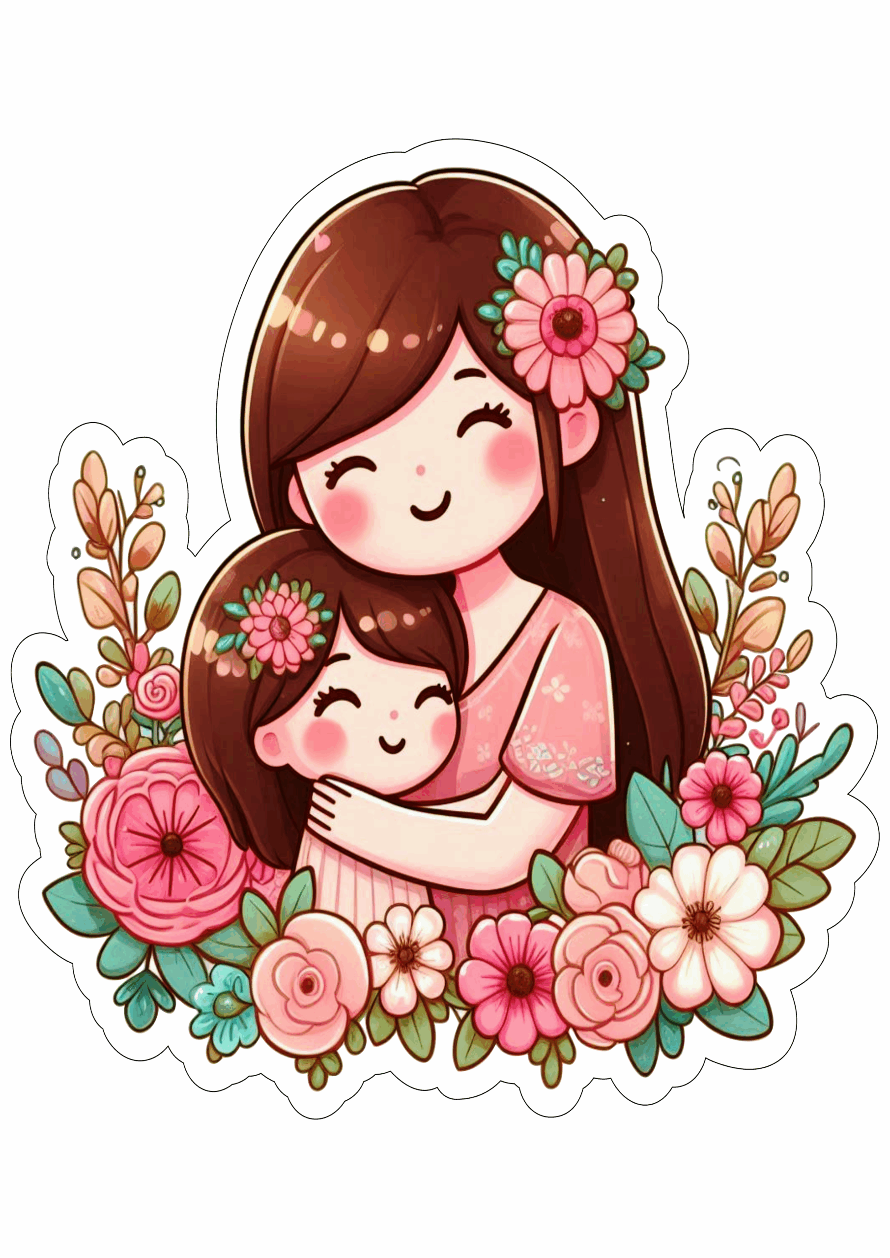 dia das mães desenho simples com contorno3