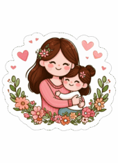 dia das mães desenho simples com contorno4