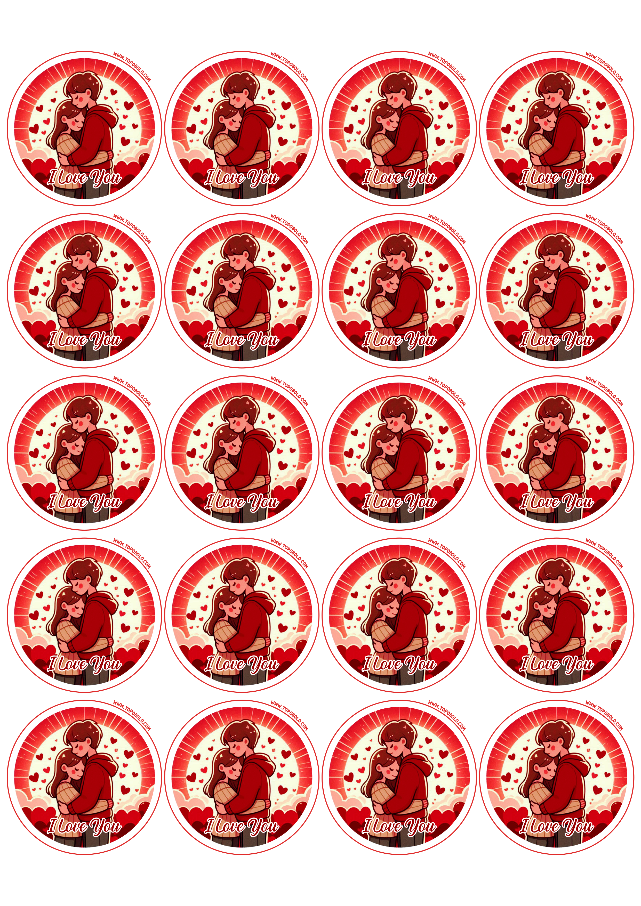 Dia dos namorados adesivo redondo i love you 20 imagens png