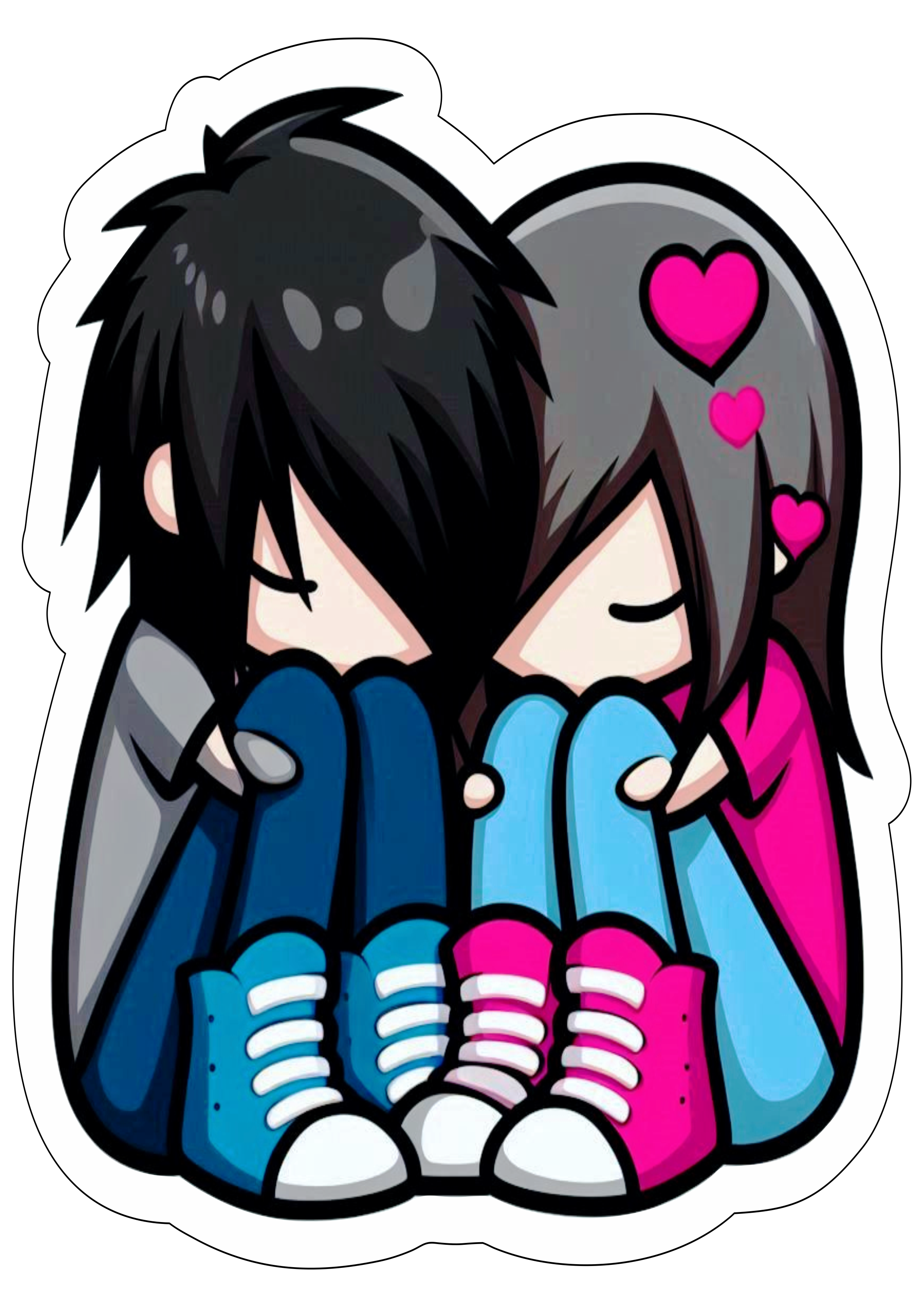 Casal fofinho emo dia dos namorados imagens png