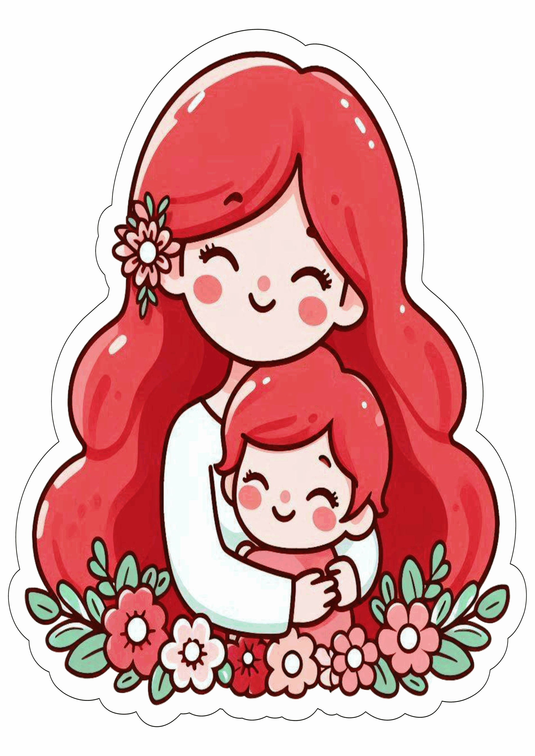 dia das mães desenho simples com contorno24