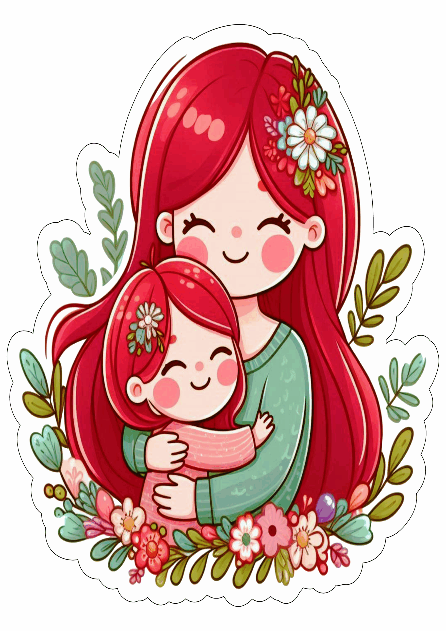 dia das mães desenho simples com contorno26