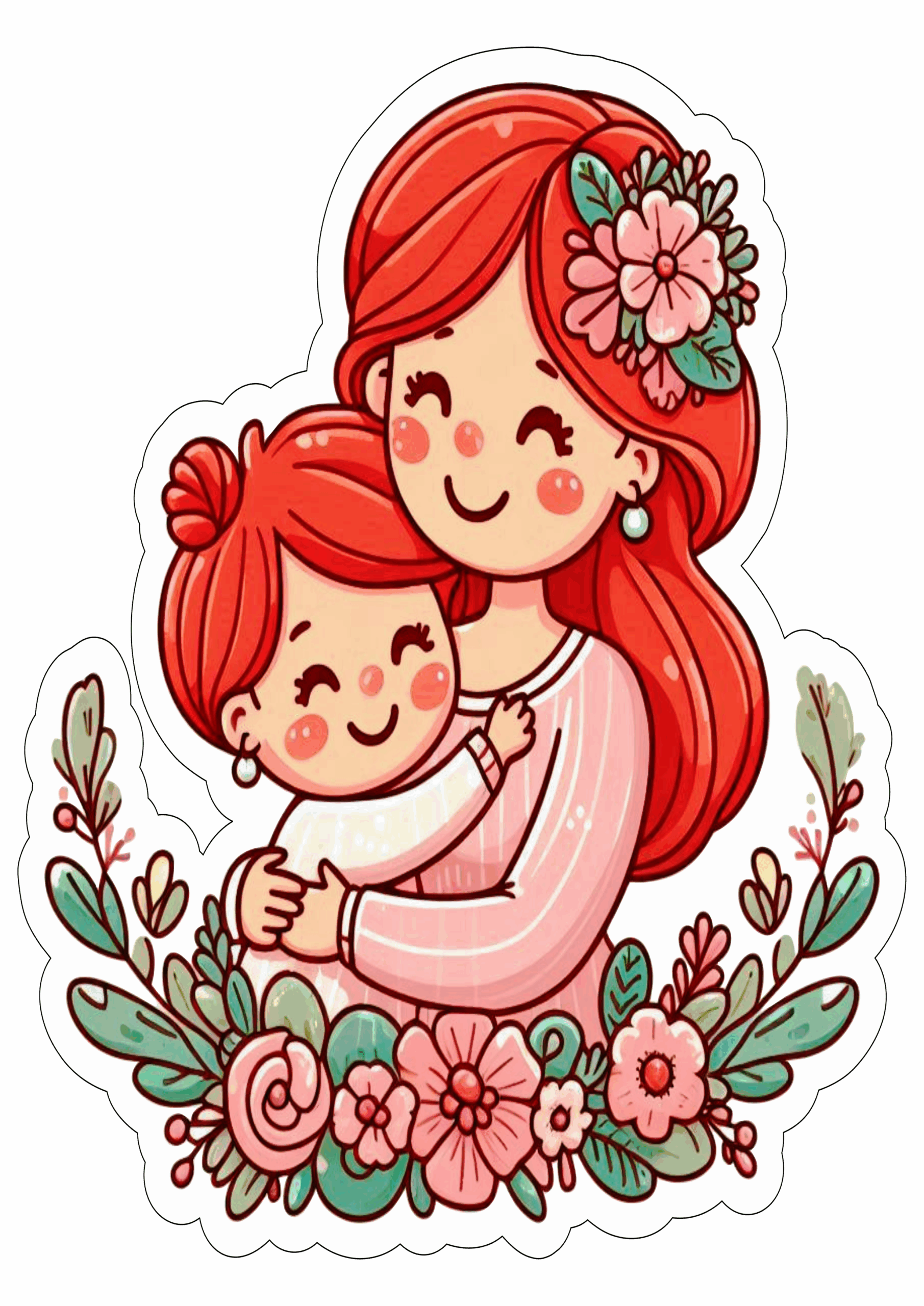 dia das mães desenho simples com contorno27