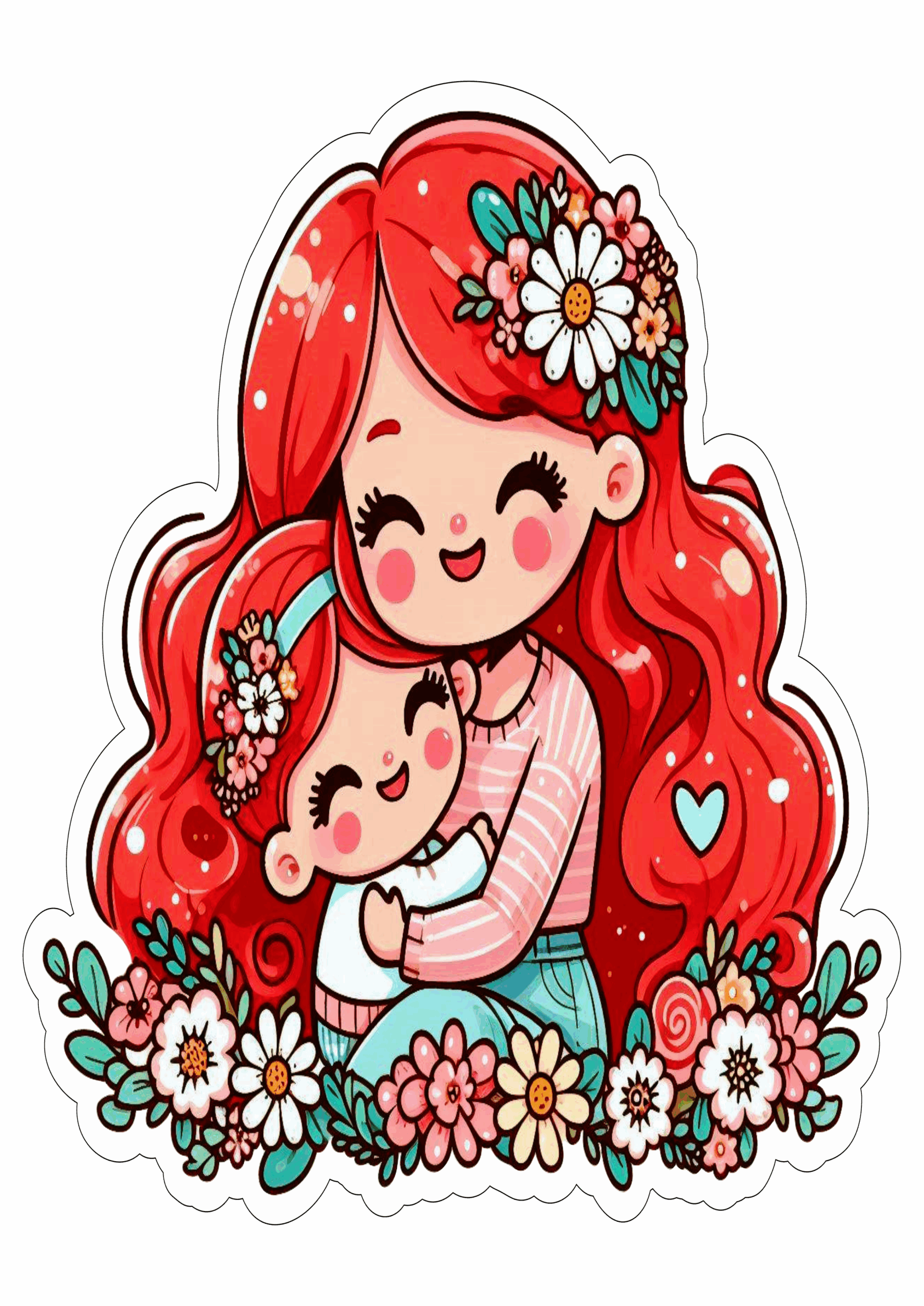 dia das mães desenho simples com contorno28