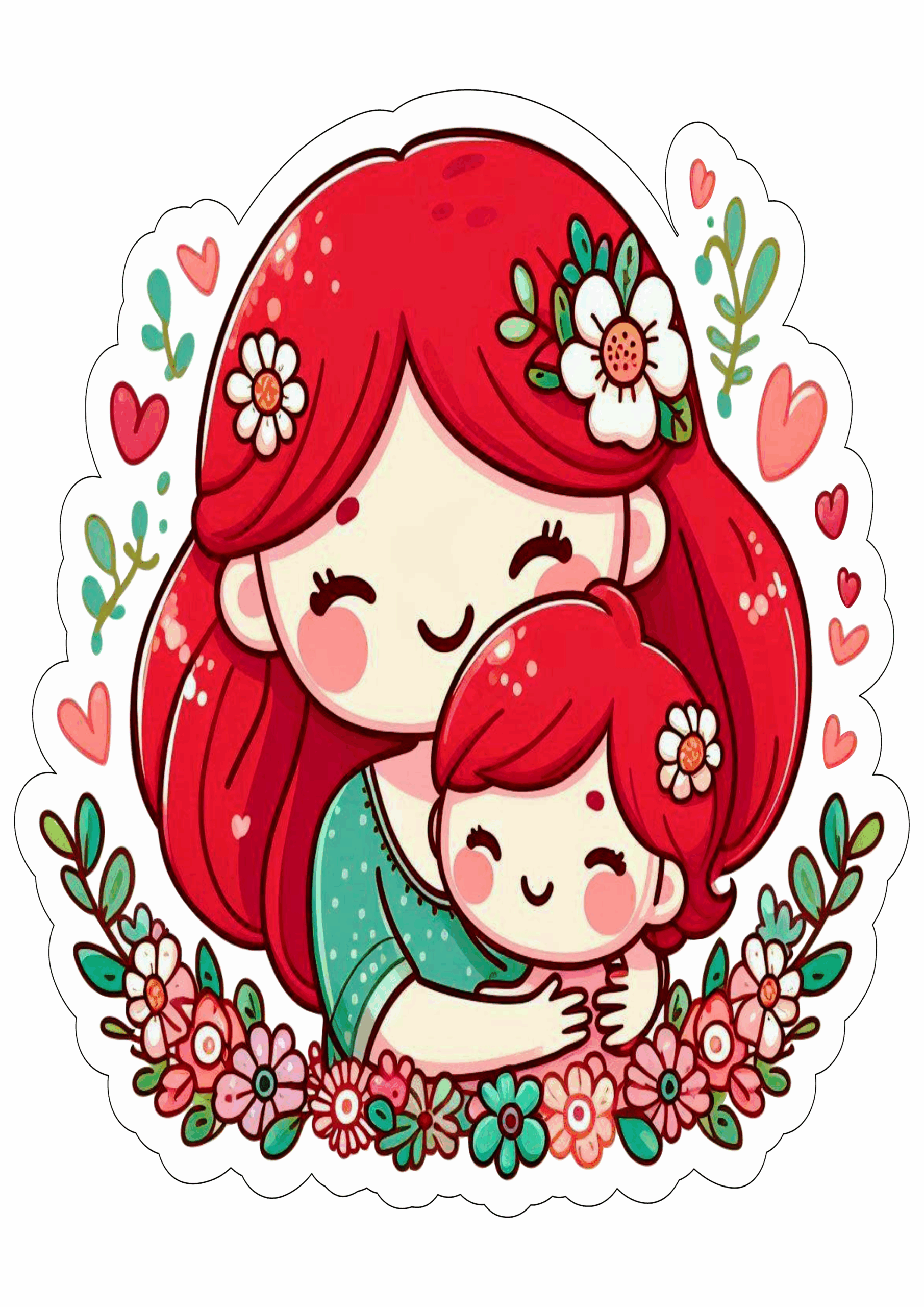 dia das mães desenho simples com contorno29