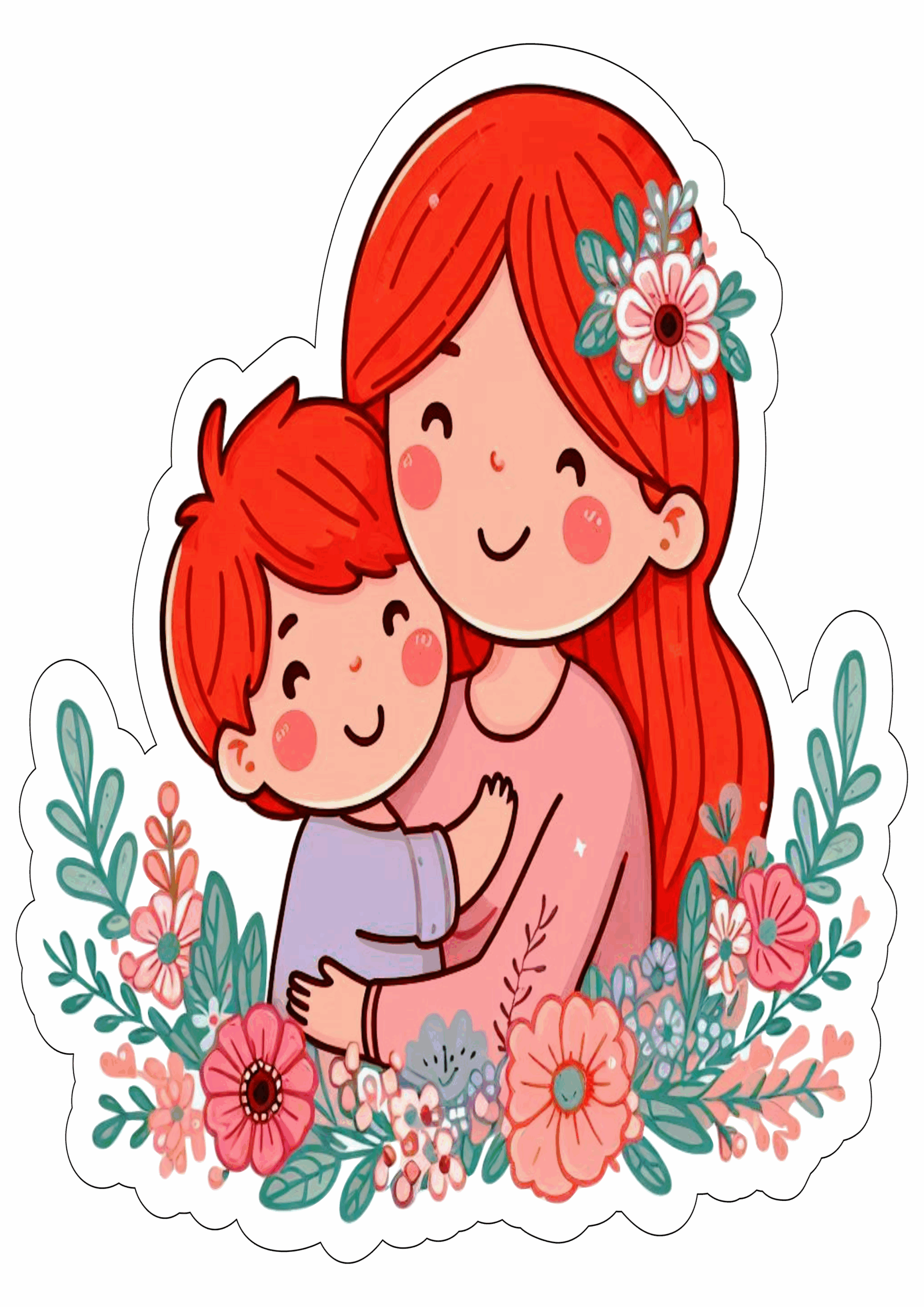 dia das mães desenho simples com contorno30
