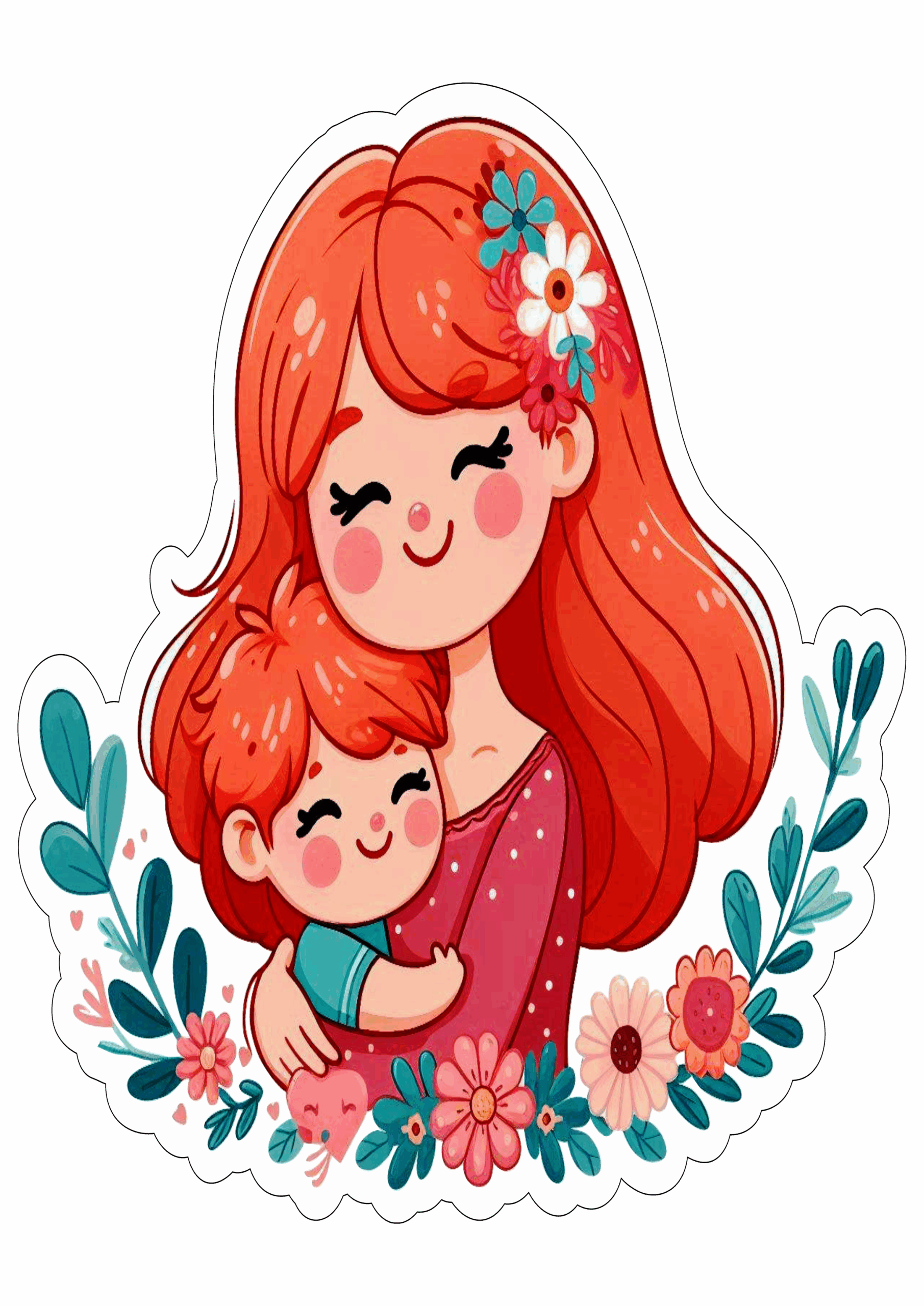 dia das mães desenho simples com contorno31