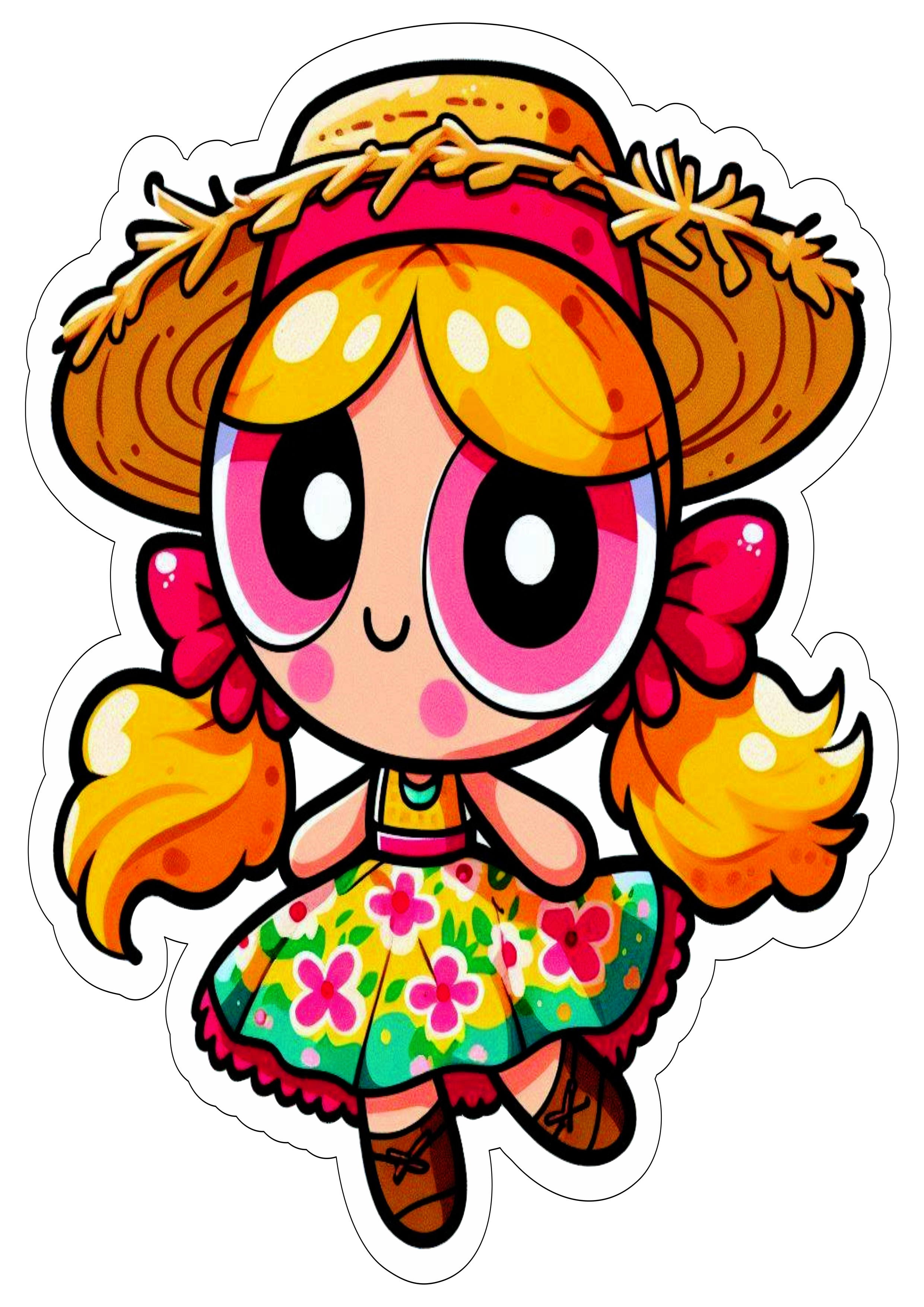 As meninas super poderosas festa junina são joão florzinha png