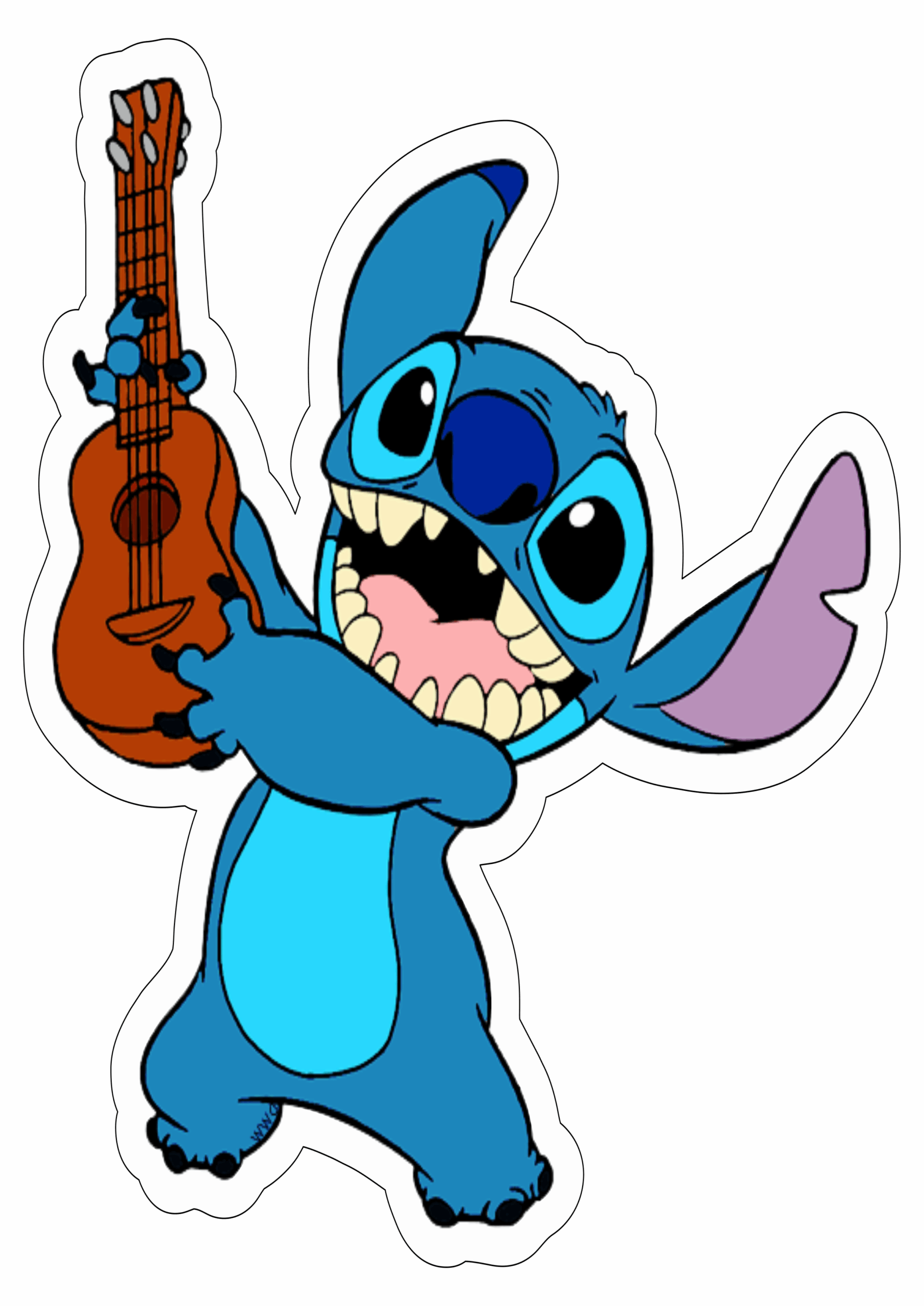 Lilo e Stitch personagens disney fundo transparente com contorno ilustração png