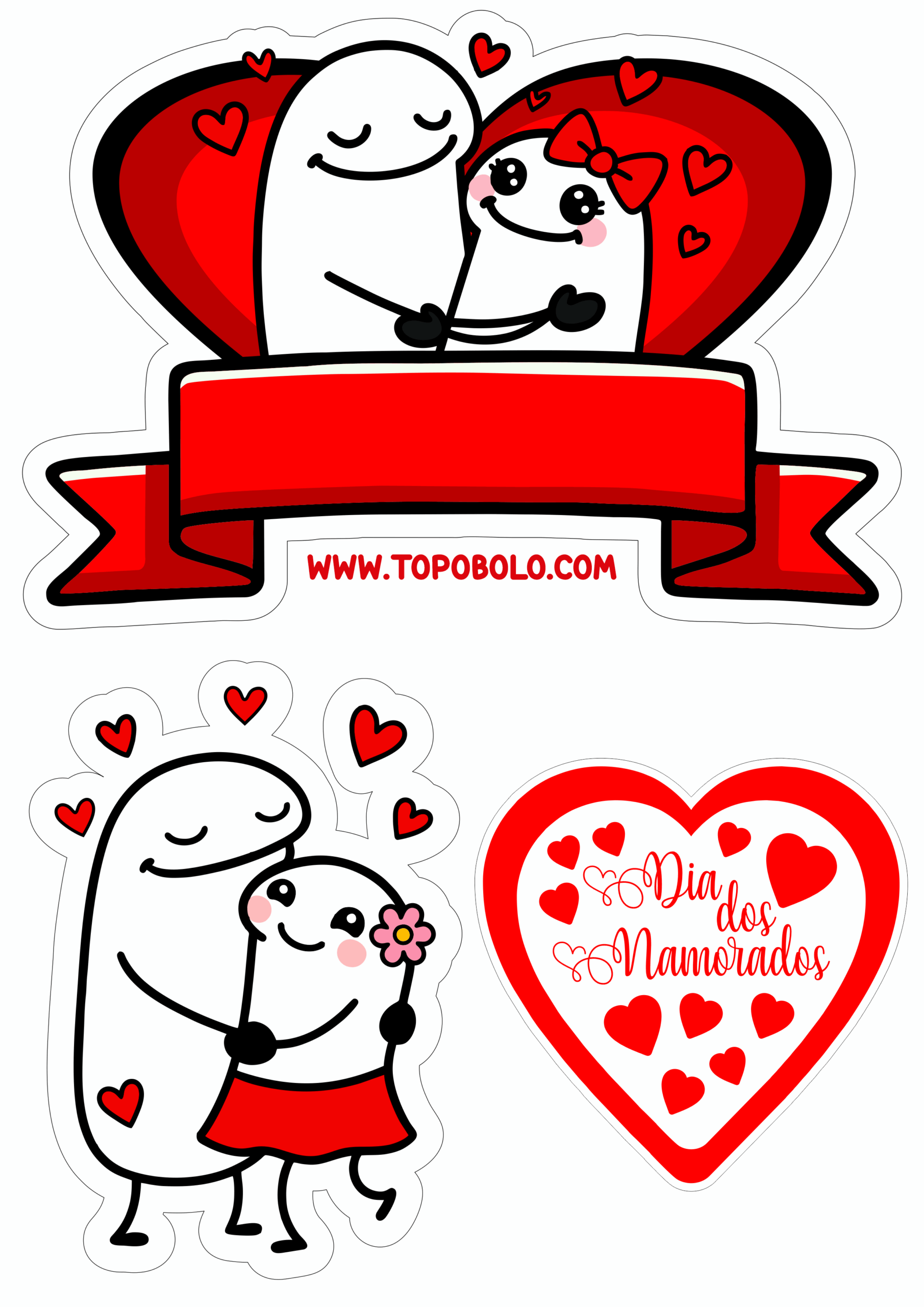 Dia dos namorados flork of cows artes gráficas para decoração imagens fofinhas artesanato faça você mesmo corações png