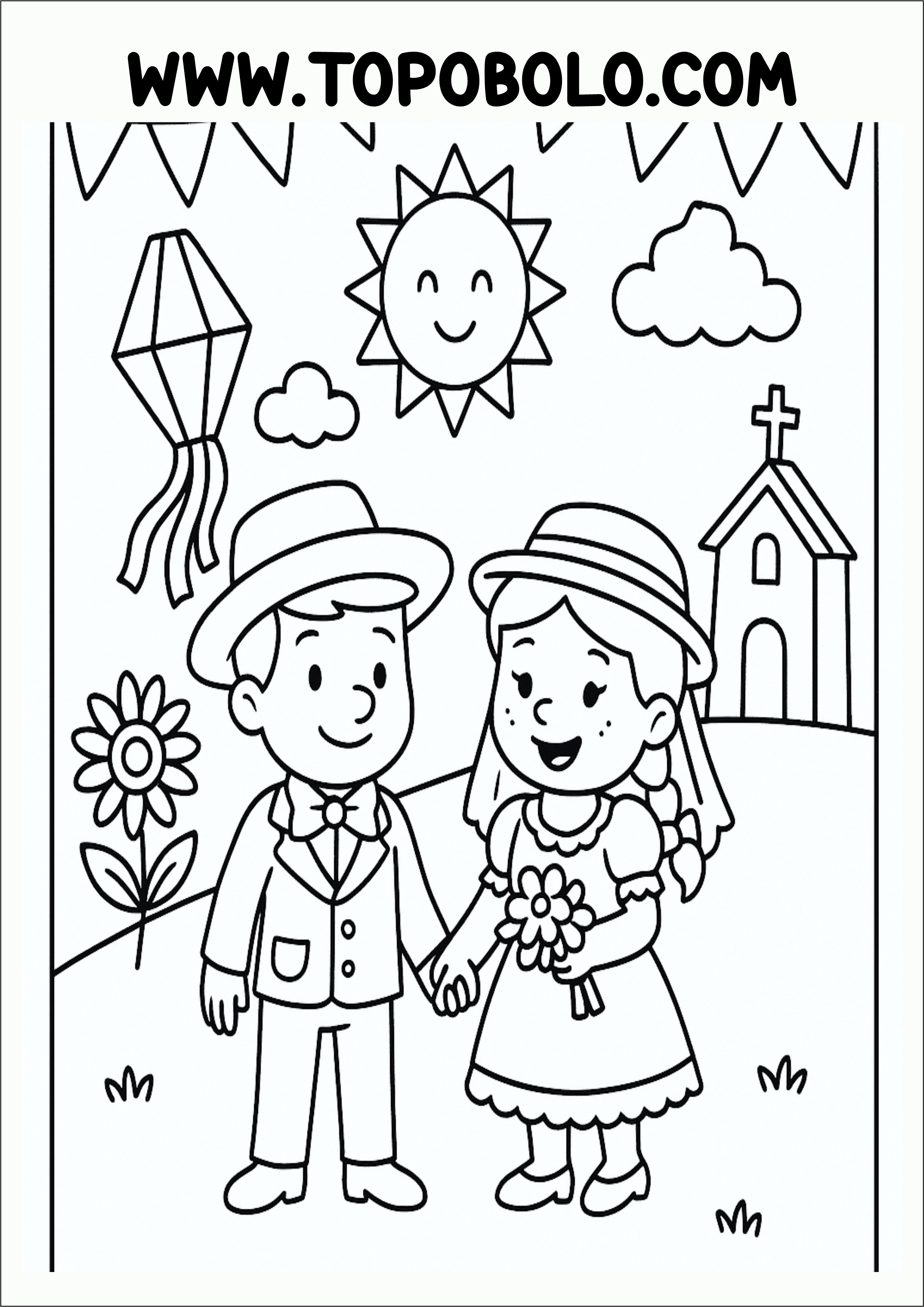 festa junina desenho para colorir5