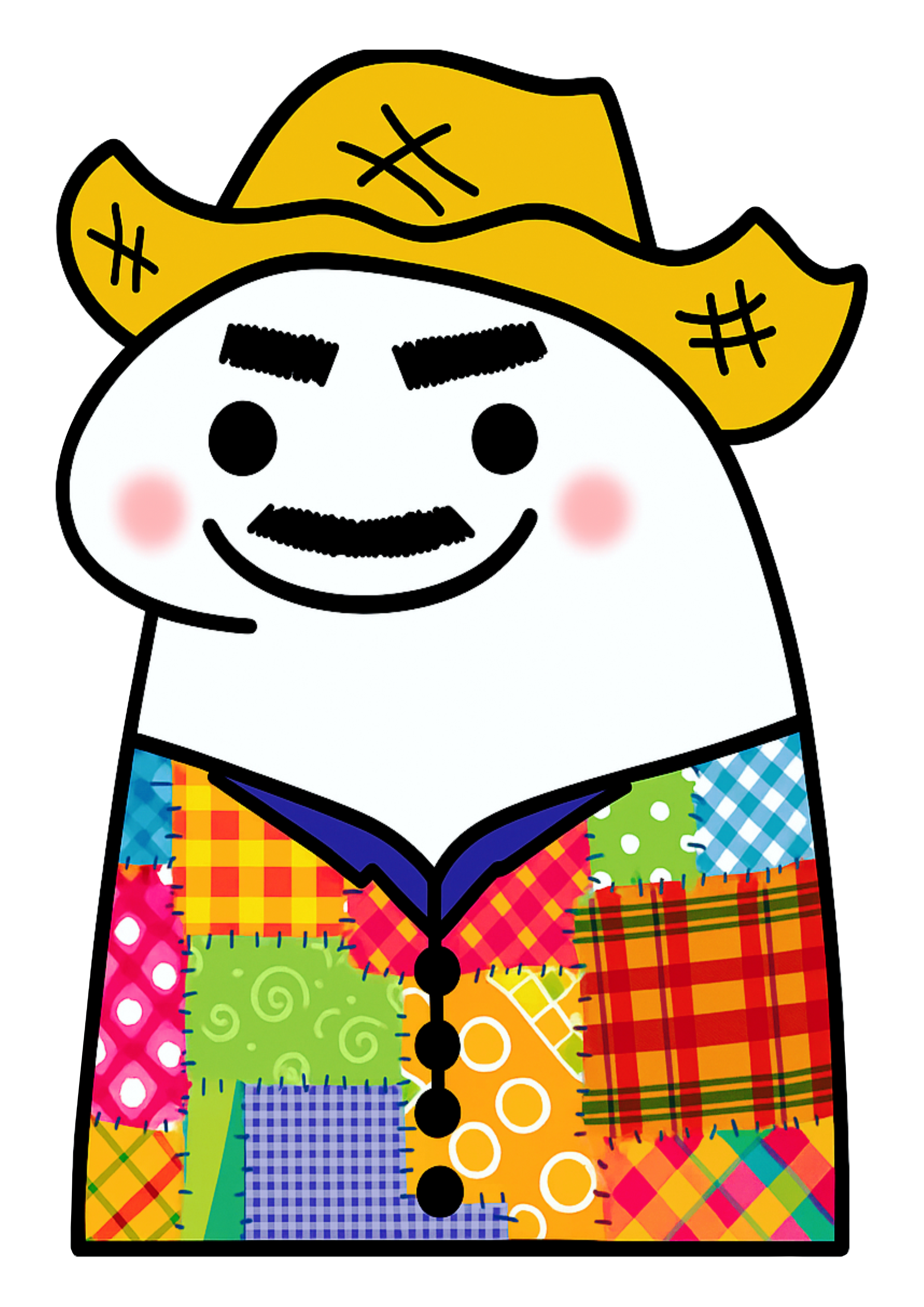 Festa Junina São João figurinhas engraçadas flork of cows caipira png