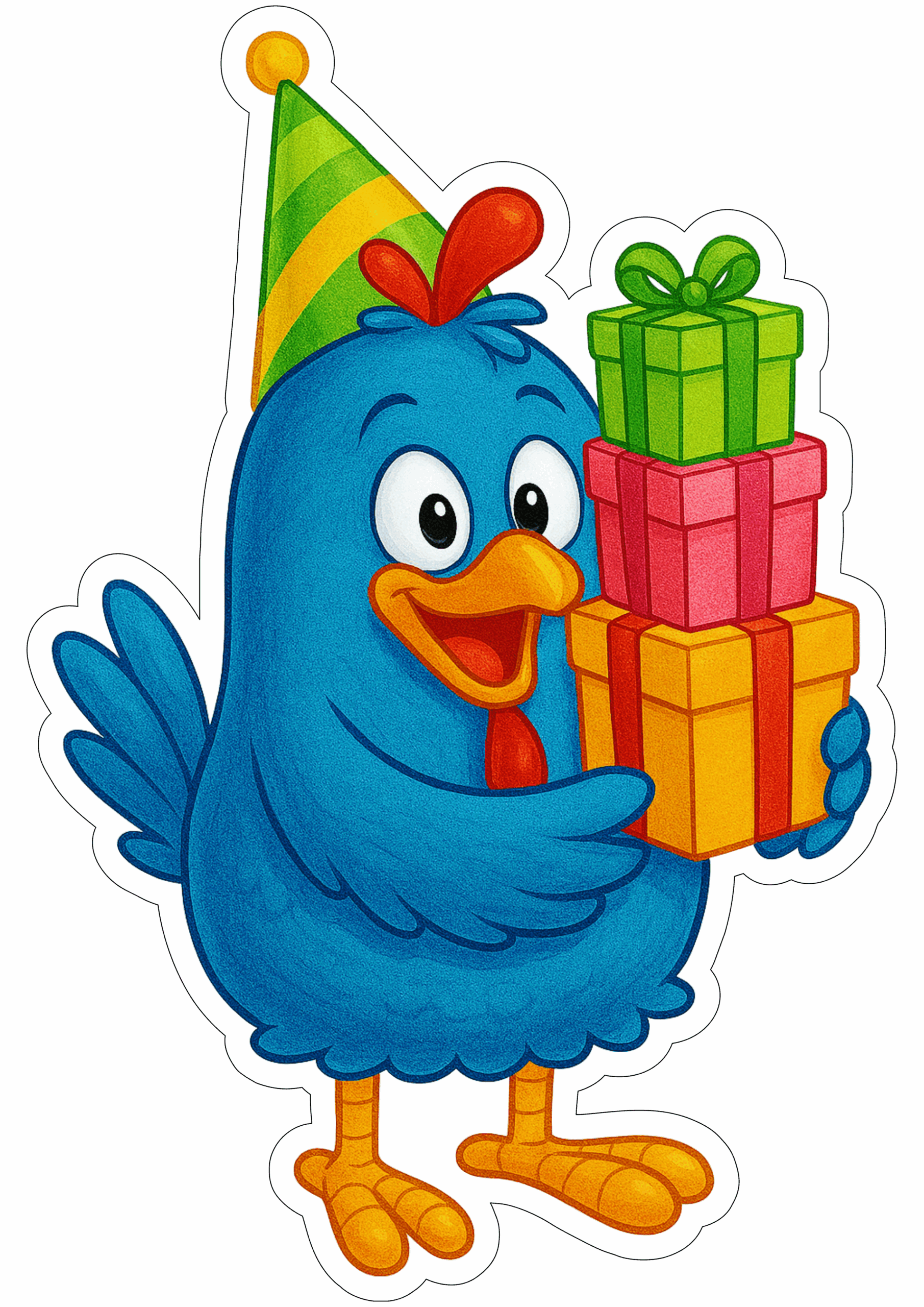 Galinha Pintadinha centro de mesa aniversário infantil fundo transparente presentes png