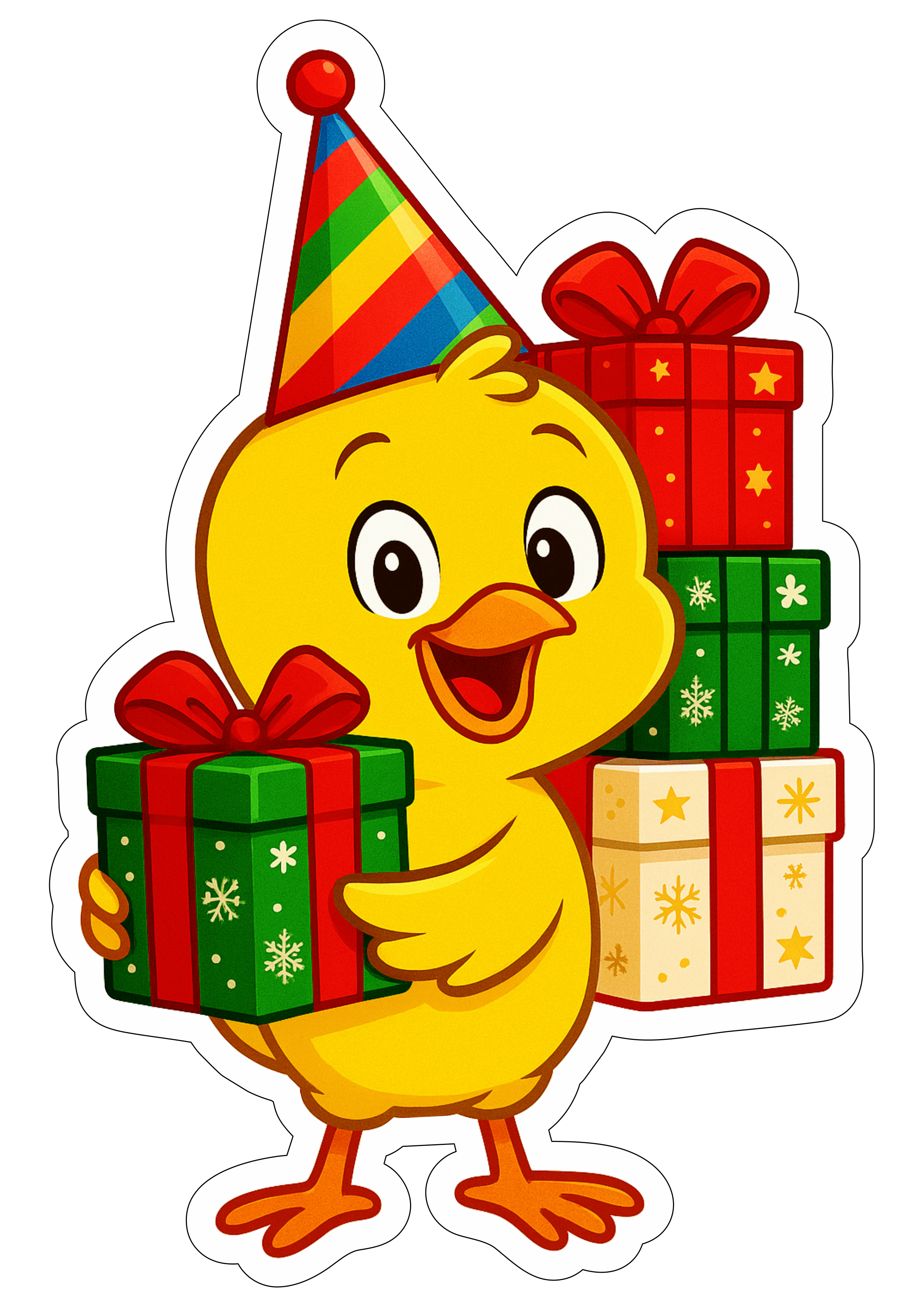 Galinha Pintadinha pintinho amarelinho centro de mesa aniversário infantil ilustração png