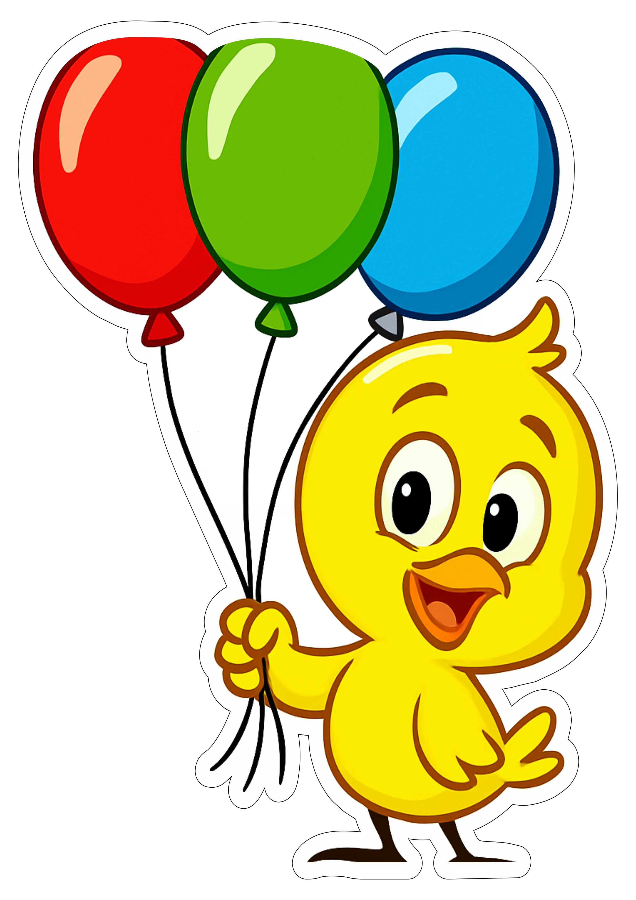 Galinha Pintadinha pintinho amarelinho centro de mesa aniversário infantil ilustração balões png