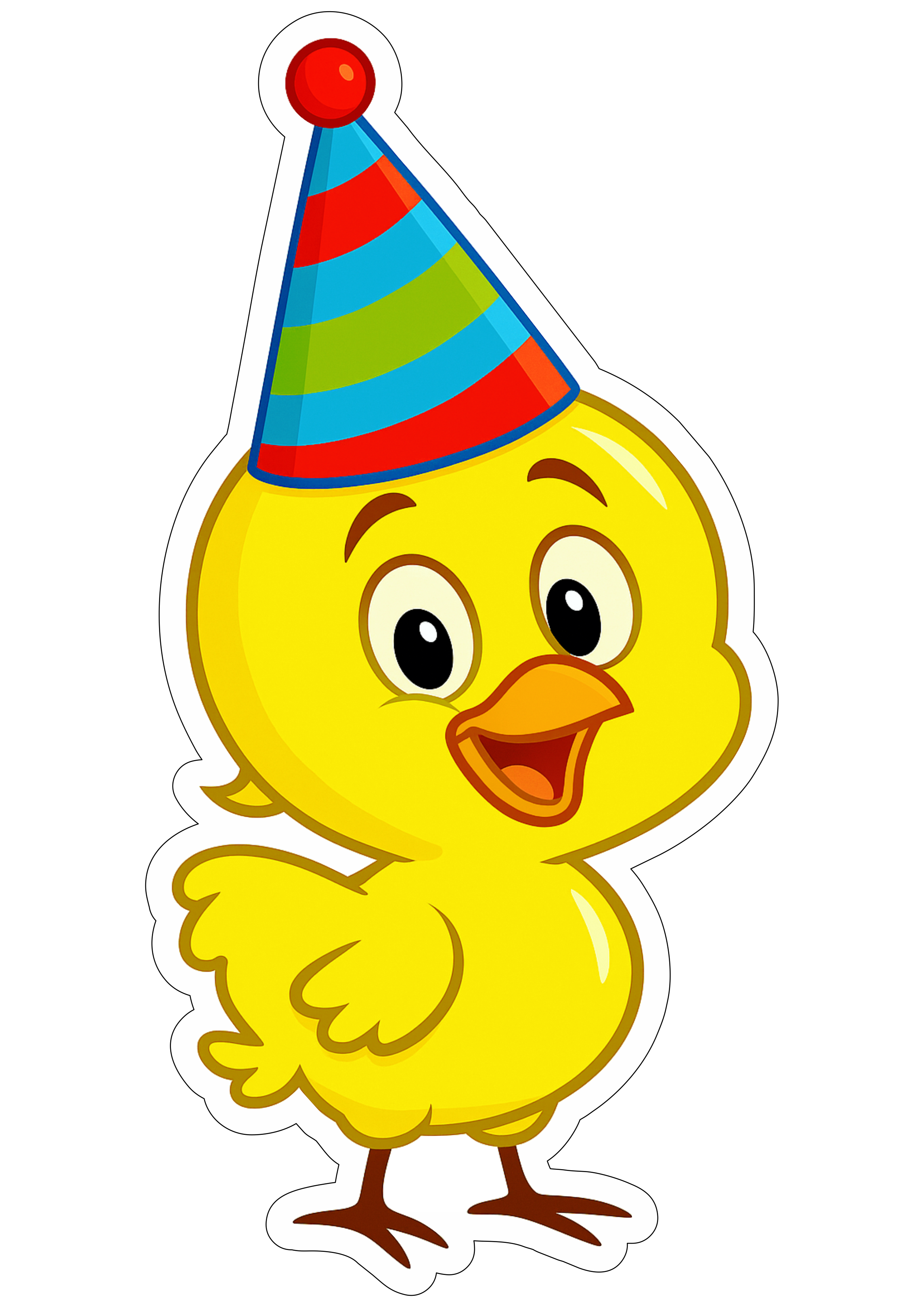 Galinha Pintadinha pintinho amarelinho centro de mesa aniversário infantil ilustração dsenho simples png