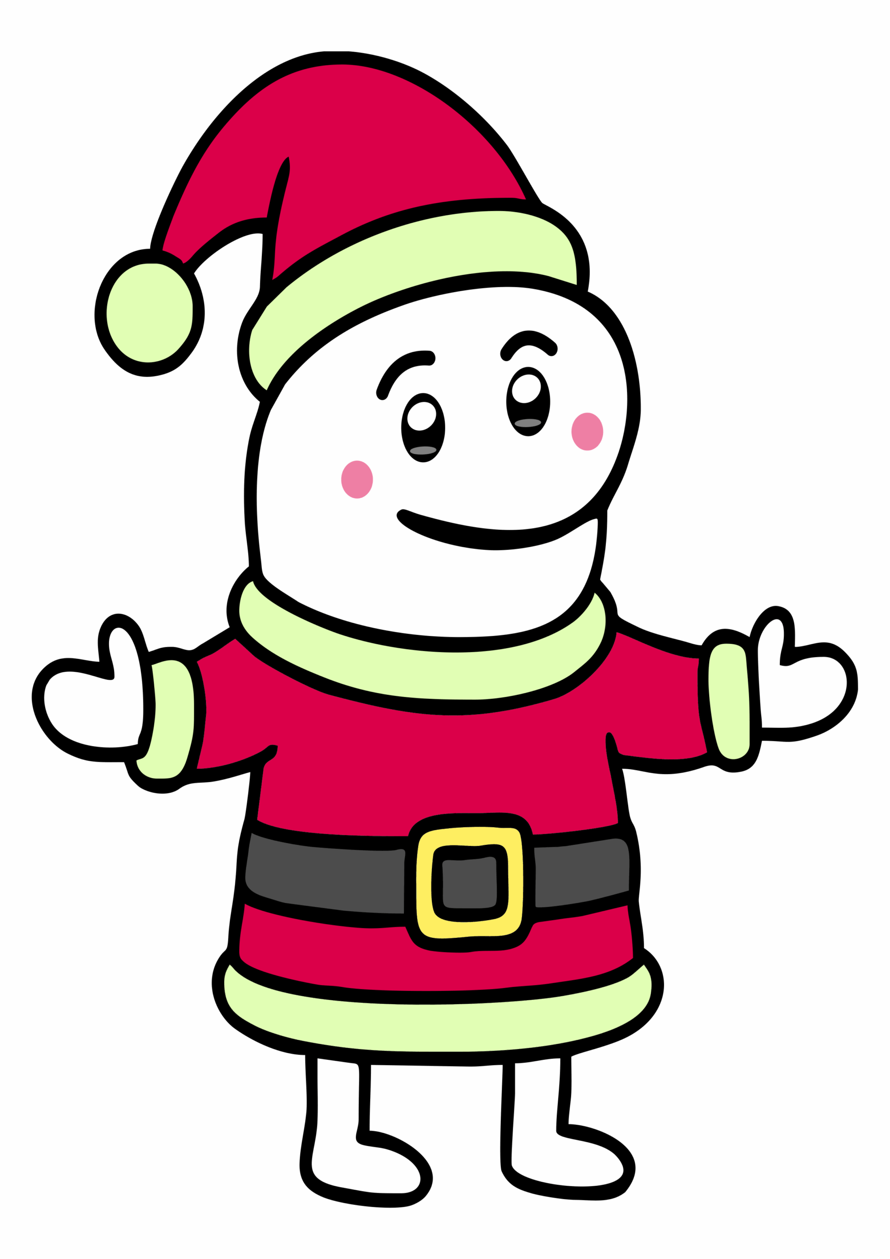 Flork of cows fantasiado de papai noel figurinha engraçada para whatsapp e redes sociais desenho simples png
