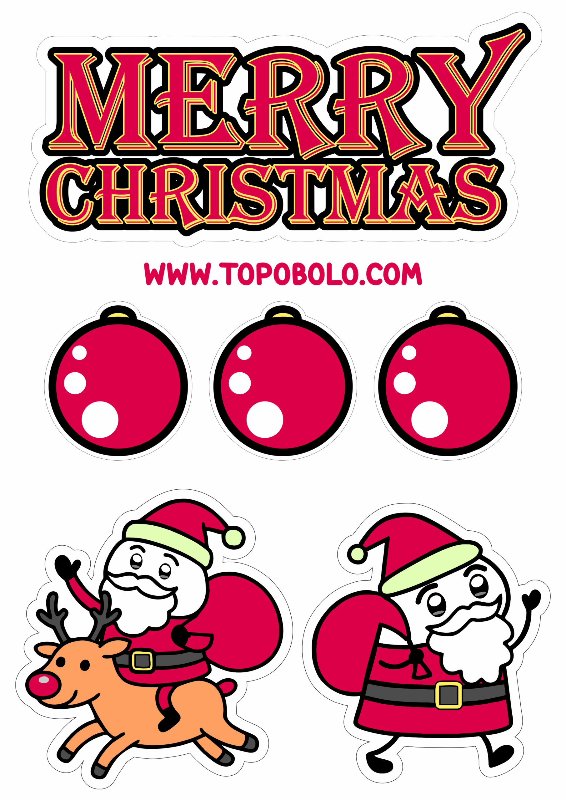 Topo de bolo Flork of cows imagem de natal para decorar sua festa desenho simples período natalino png