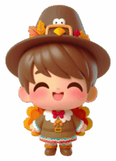 simple drawing thanksgiving decoration little boy cute image