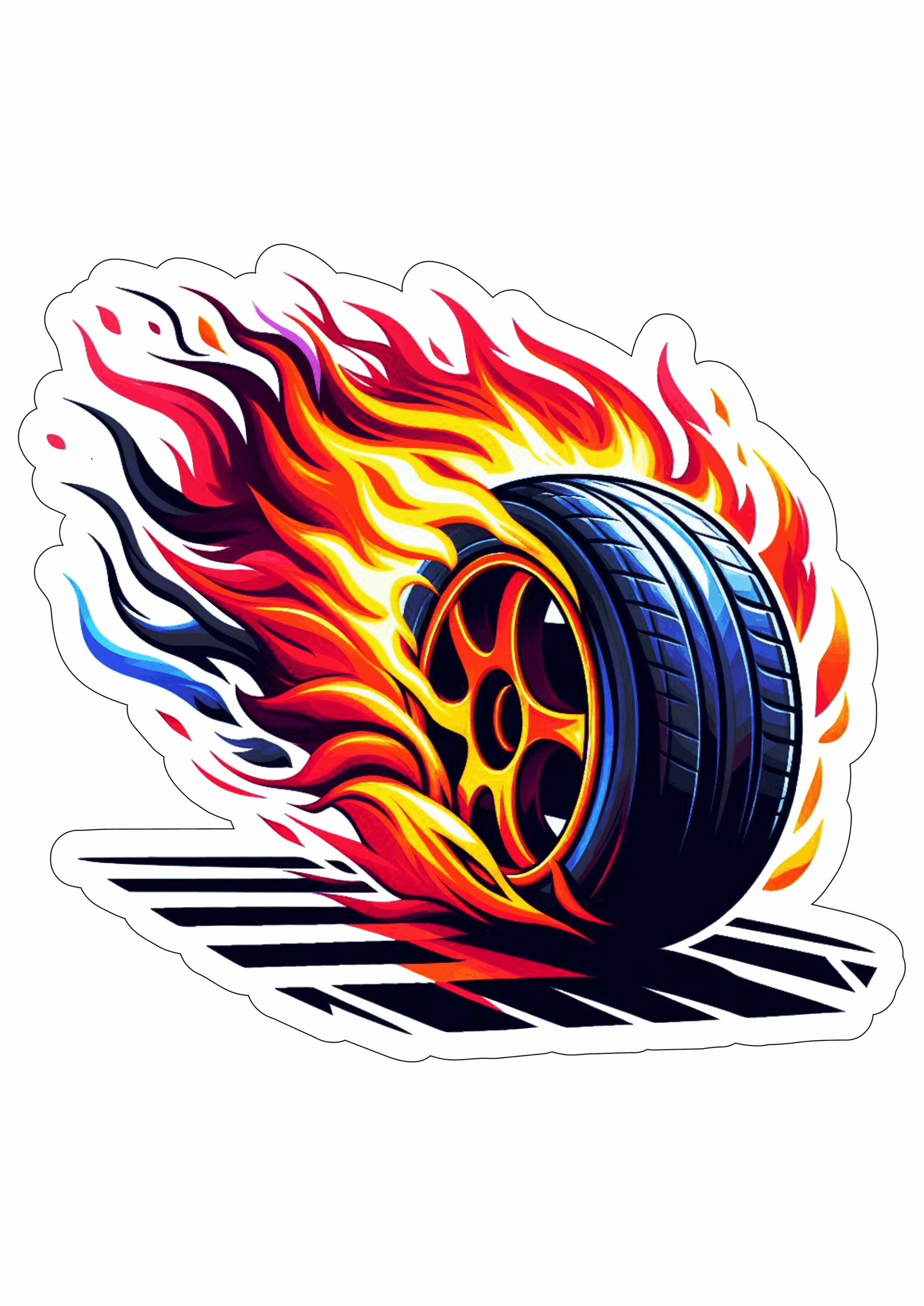 Pneu pegando fogo logo velocidade corrida hot wheels fundo transparent logo desenho simples e legal png