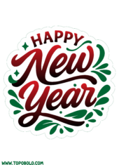 happy new year 2026 red and green