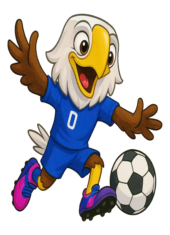 world cup soccer american mascot cartoon player