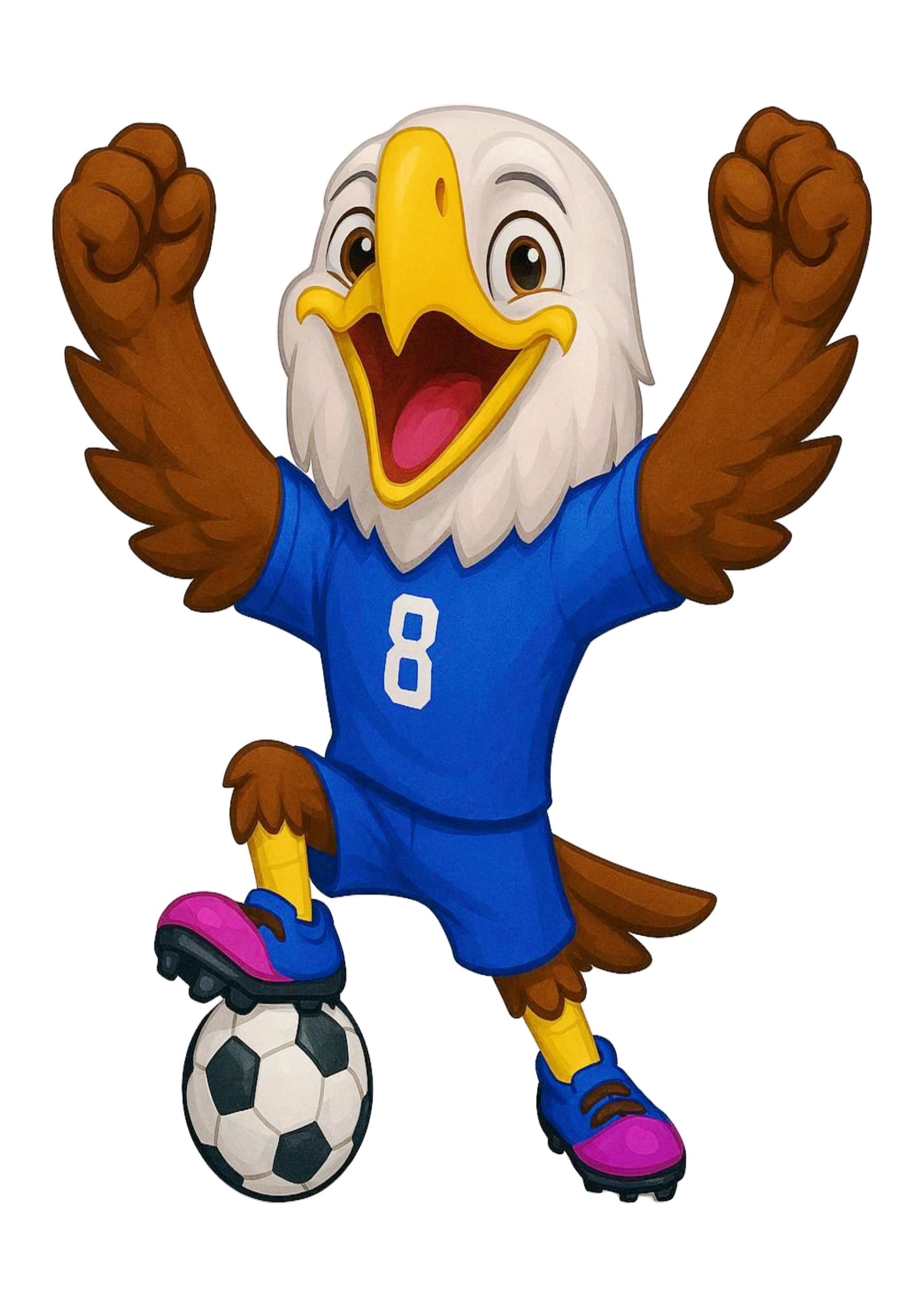 Mascote dos Estados Unidos copa do mundo 2026 águia Clutch campeonato de futebol fundo transparente imagem legal png