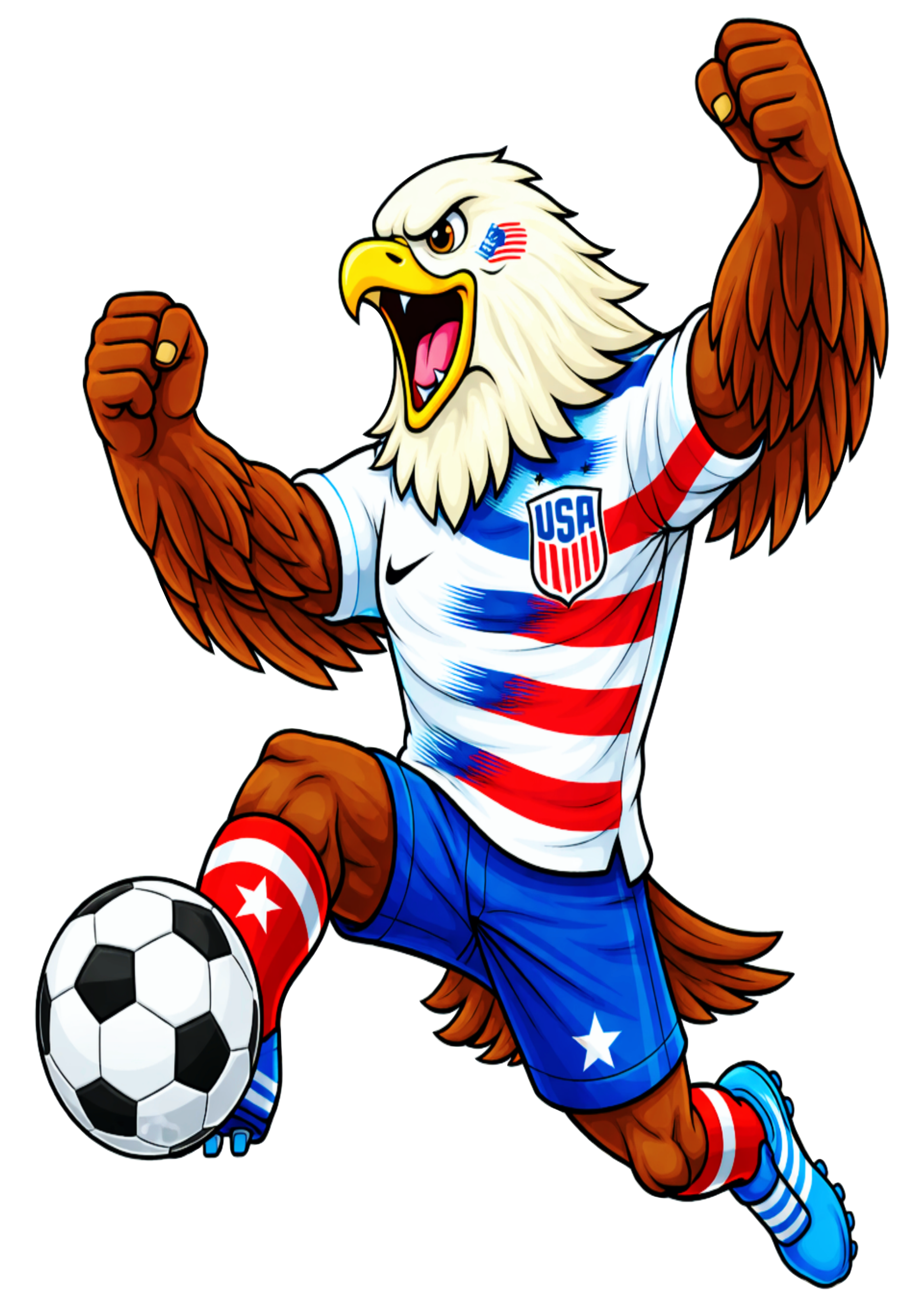 FIFA copa do mundo de futebol 2026 mascote americano águia chutando a bola decoração e designer png