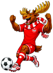 canada mascot moose world cup 2026 soccer image