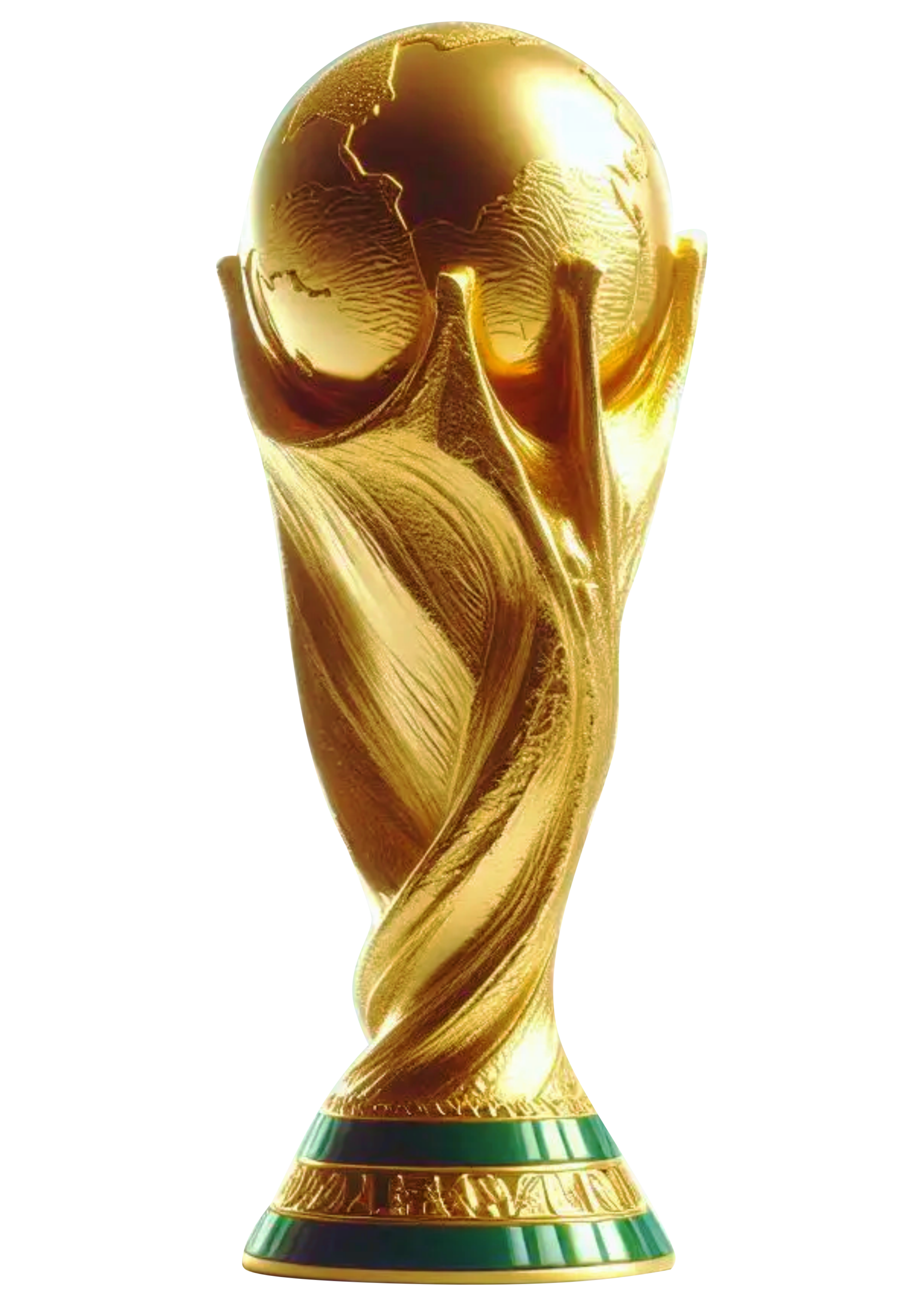 FIFA 2026 Troféu da copa do mundo taça dourada com fundo transparente ilustração para imprimir bola de ouro png