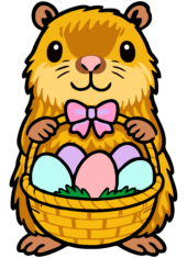 imagens de páscoa capivara com ovos de páscoa