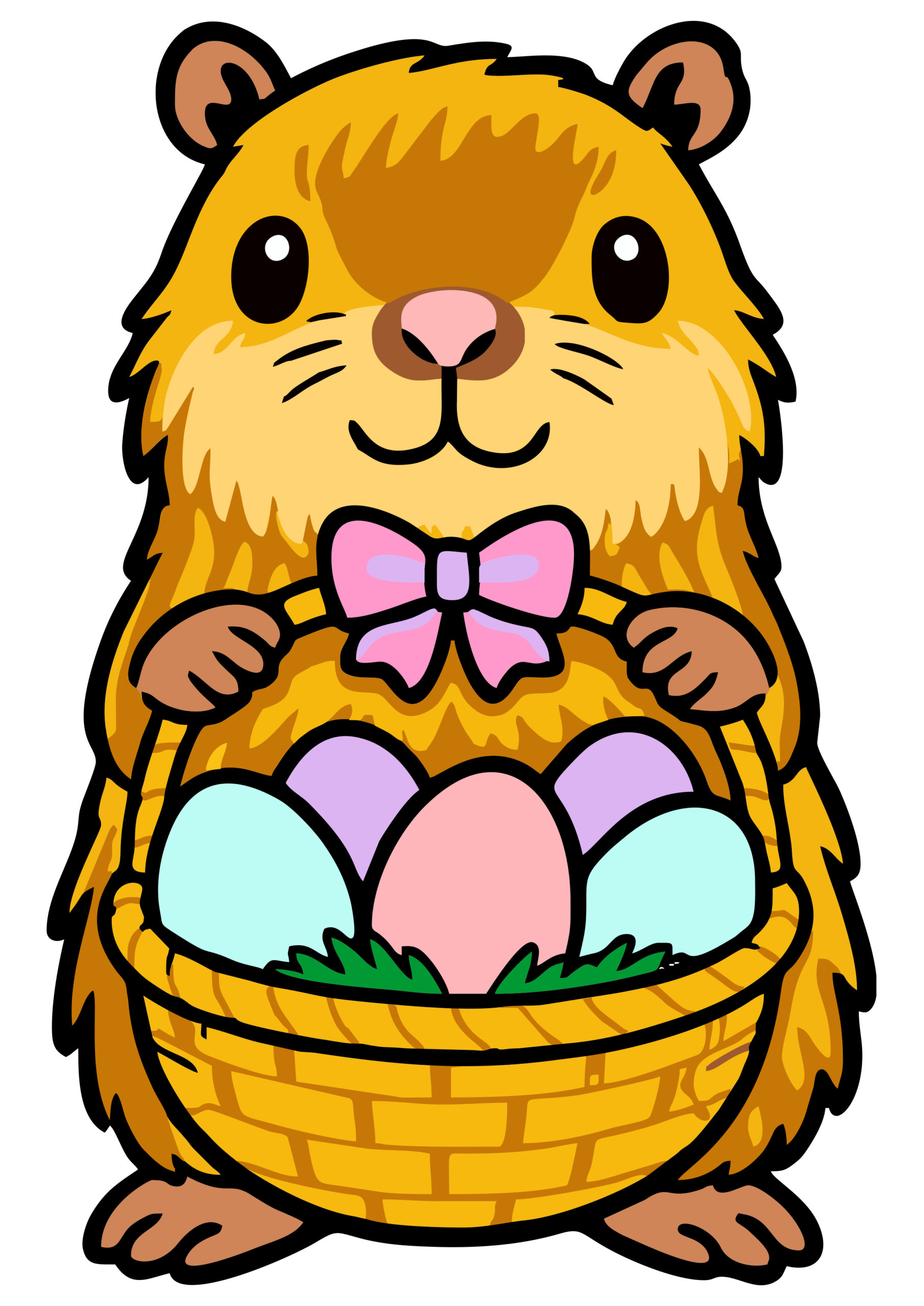 Imagens fofinhas de páscoa capivara segurando ovos de páscoa imagem com fundo transparente png