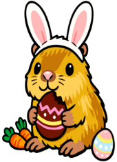 imagens de páscoa capivara fantasiada de coelhinho