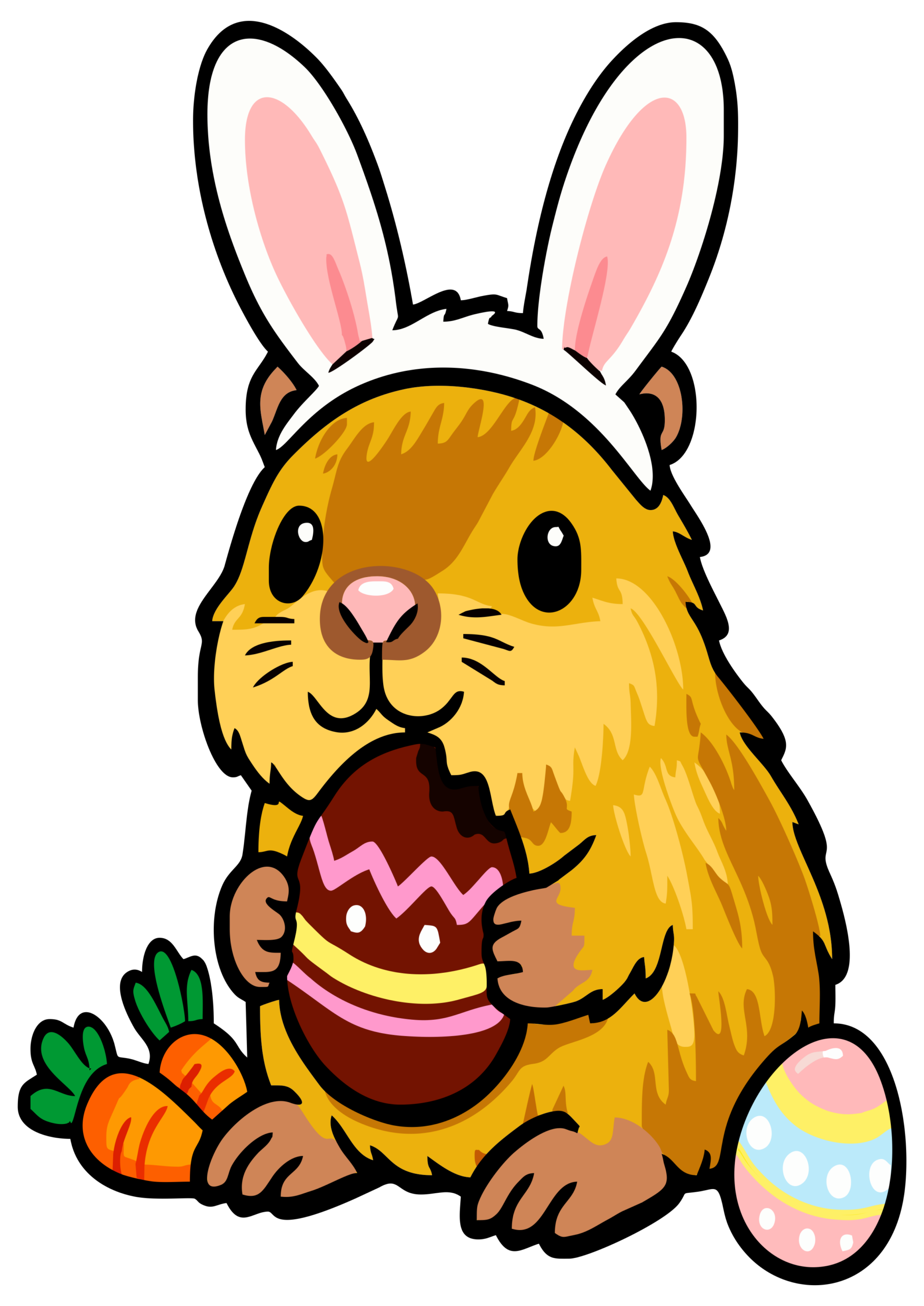 Imagens fofinhas de páscoa capivara comendo ovo de chocolate imagem com fundo transparente desenho infantil png