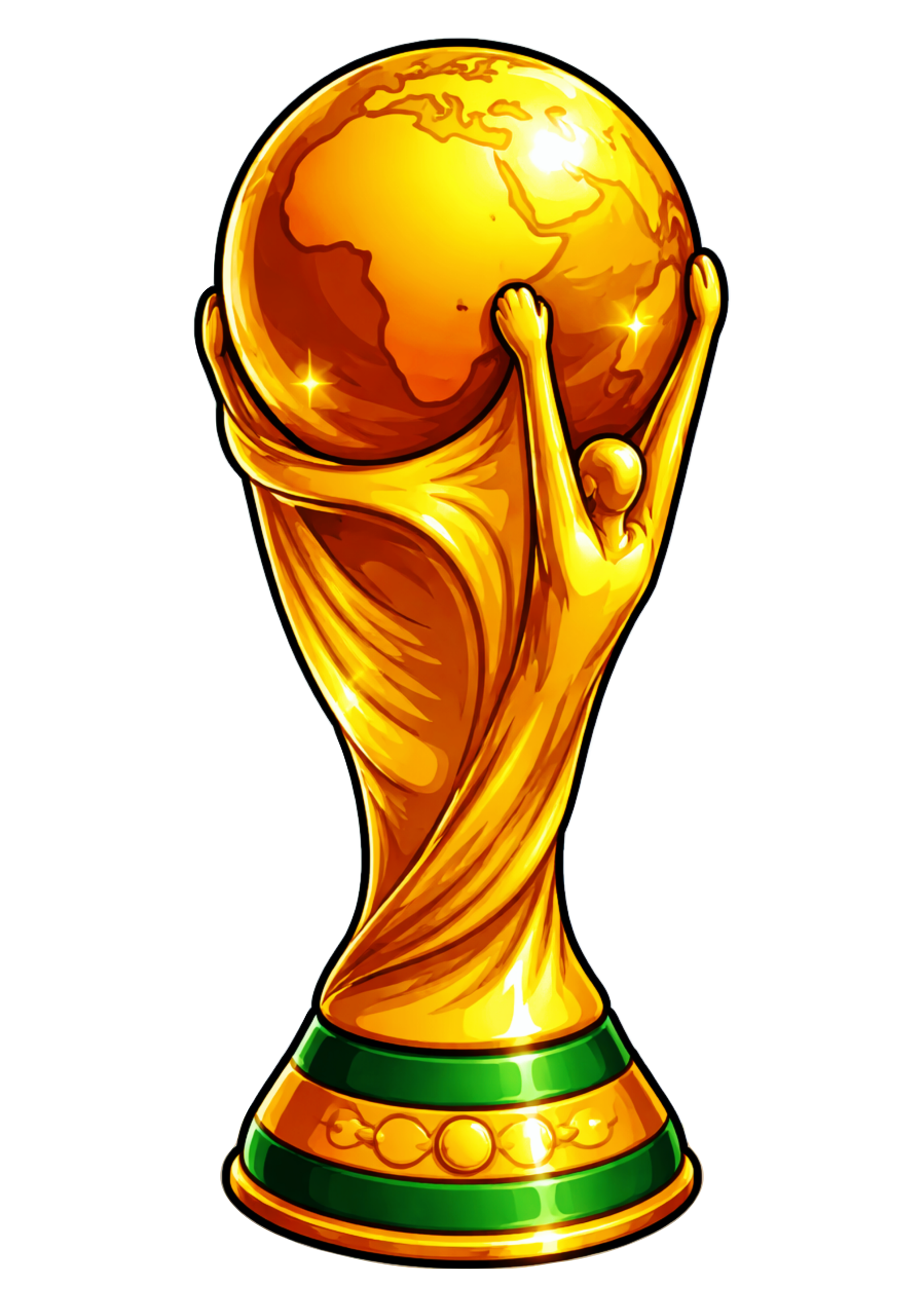FIFA 2026 Troféu da copa do mundo taça dourada artes para designers png