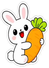 easter bunny simple drawing chibi carrot
