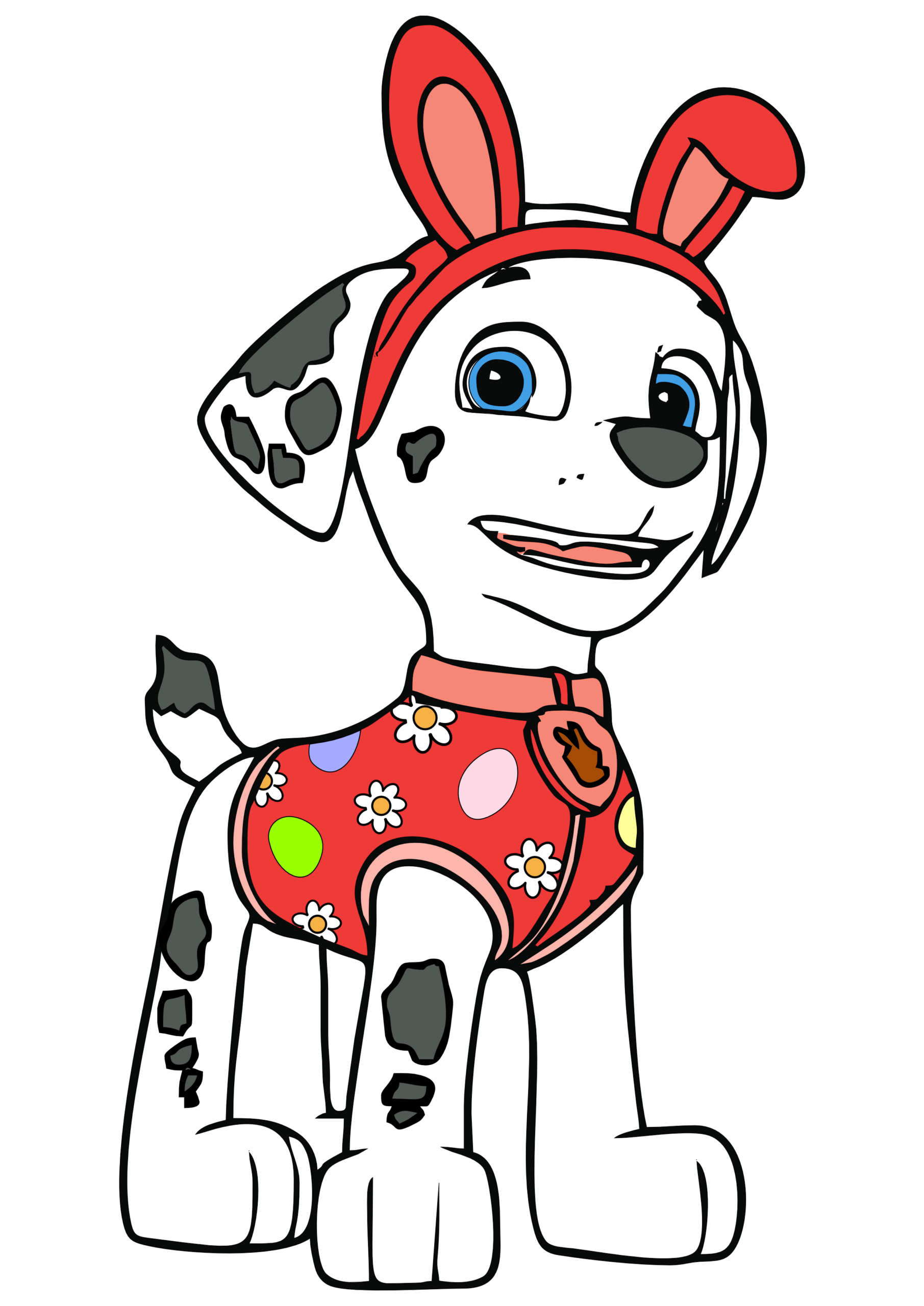 Patrulha canina especial de páscoa personagem infantil Marshall png