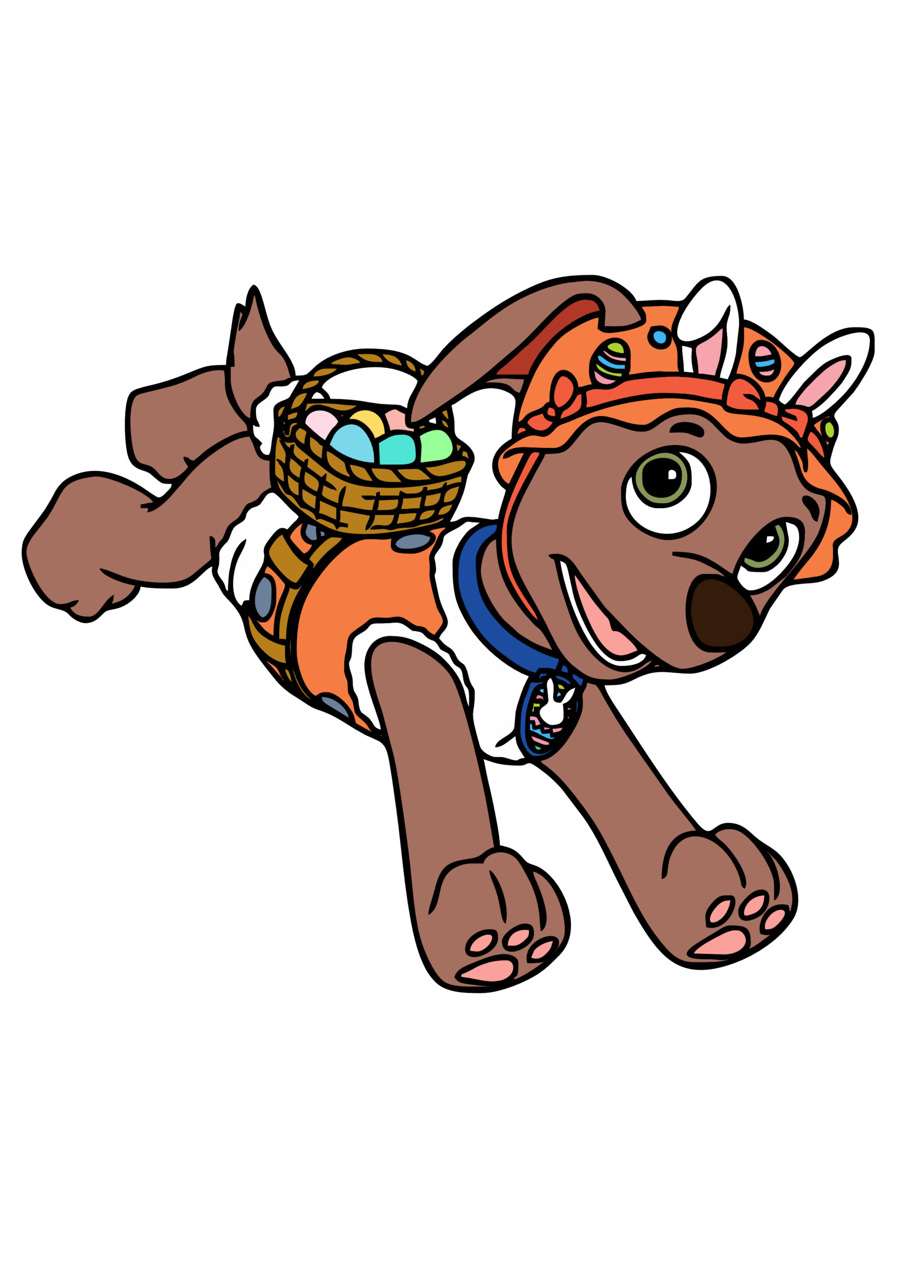 Patrulha canina especial de páscoa personagem infantil Zuma png