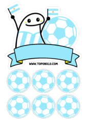 cake topper world cup funny stickers argentina flork of cows