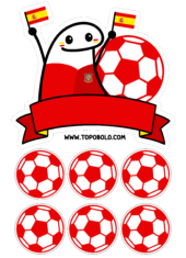 cake topper world cup funny stickers spain flork of cows