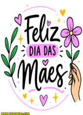 feliz dia das mães 2026 artes estilo logo