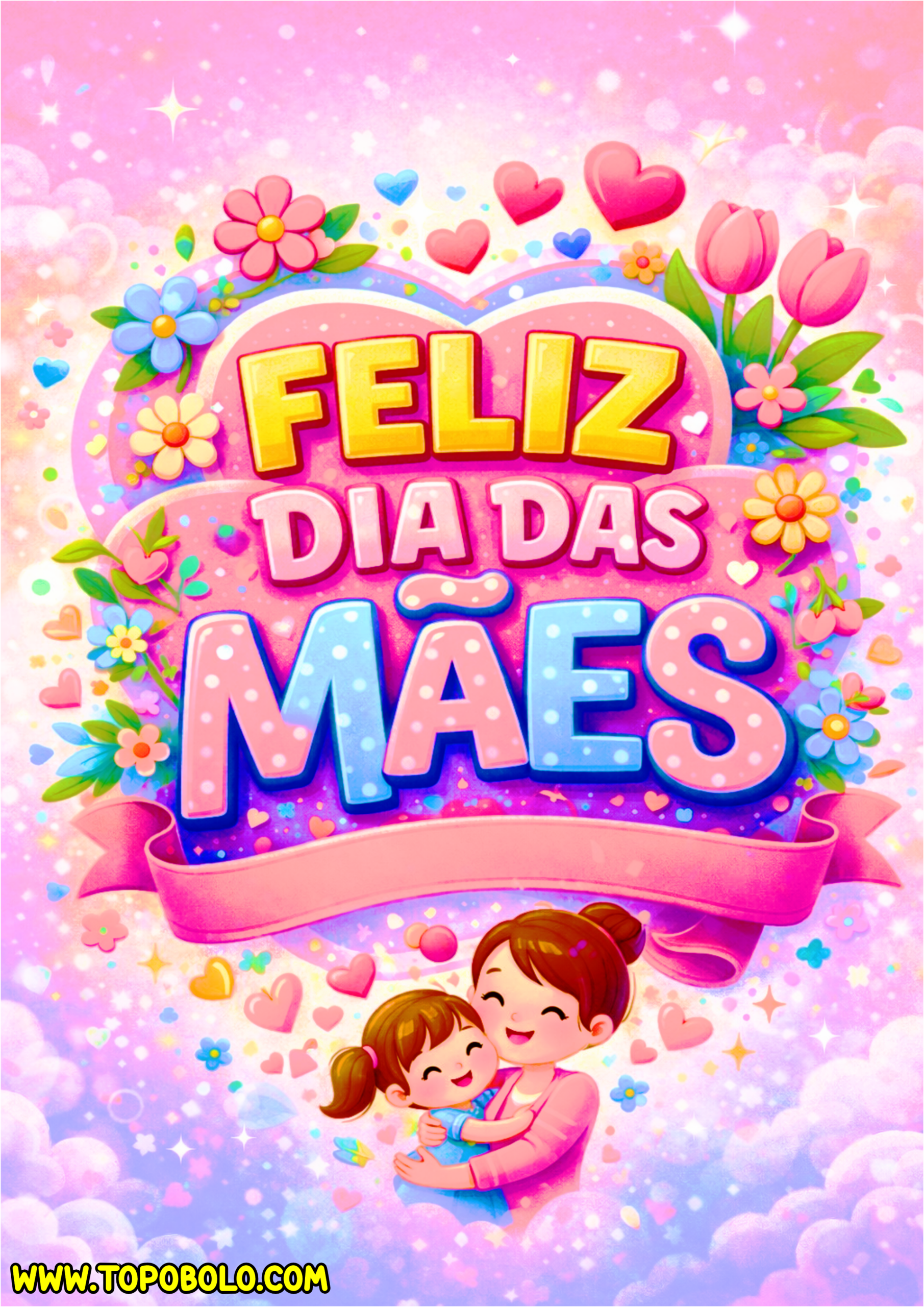 Feliz dia das mães imagem para decoração de redes sociais e cartões de presente png