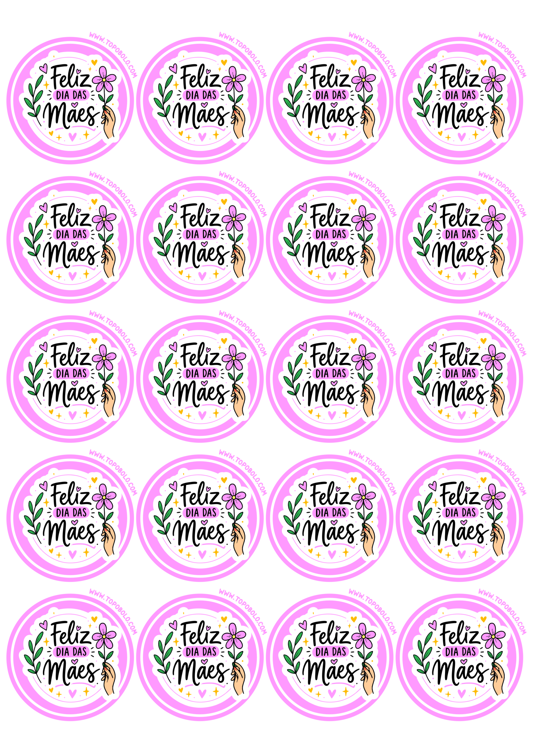 Feliz dia das mães adesivo redondo pronto para imprimir ideal para mimos e tags em geral 20 imagens png
