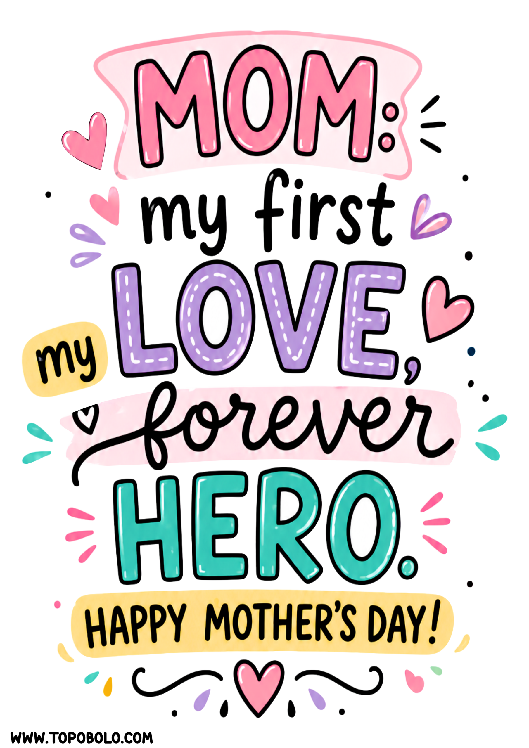 Happy mothers day free quotes printable decoration party png